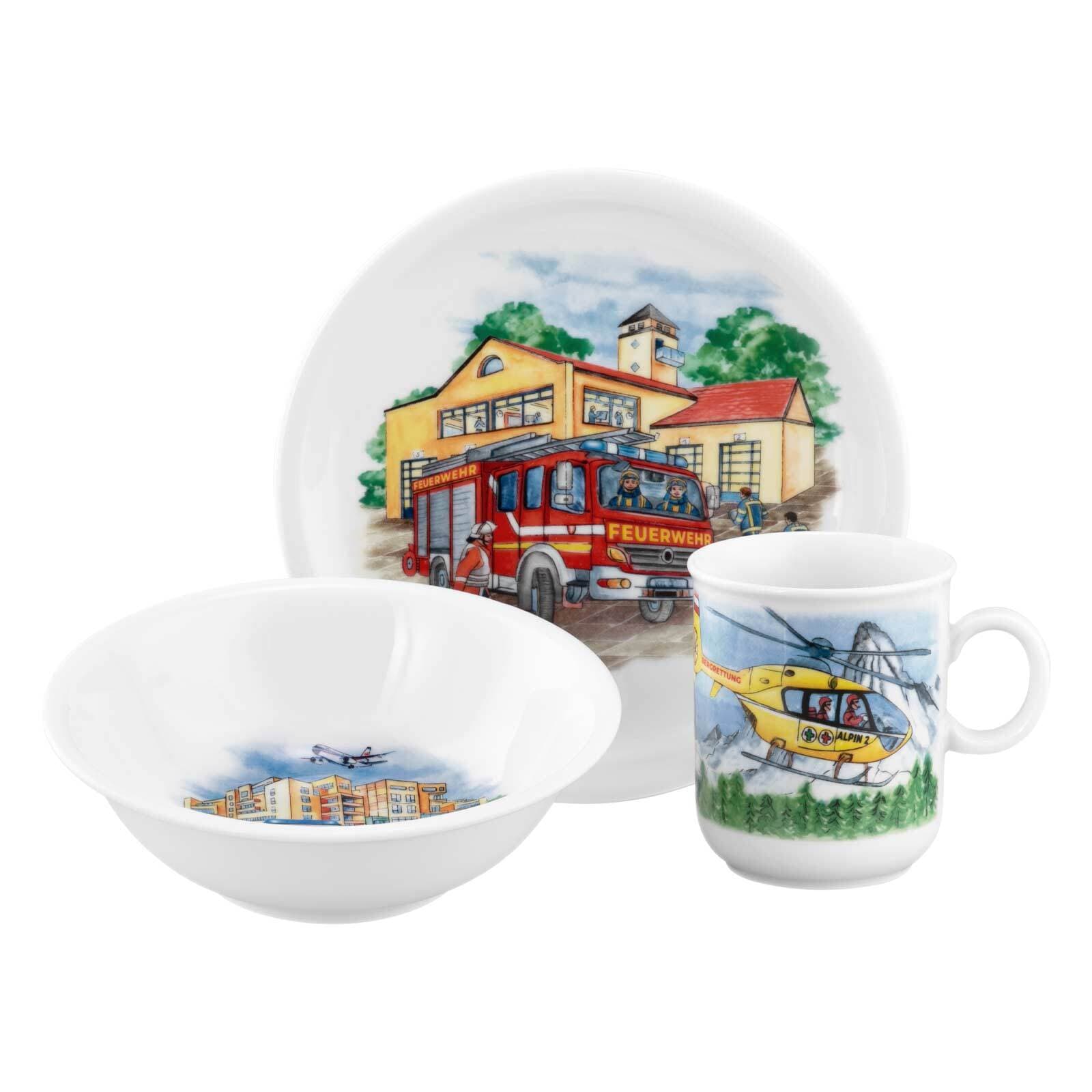 Seltmann Weiden Kindergeschirr Set Compact Blaulicht 3er Set 