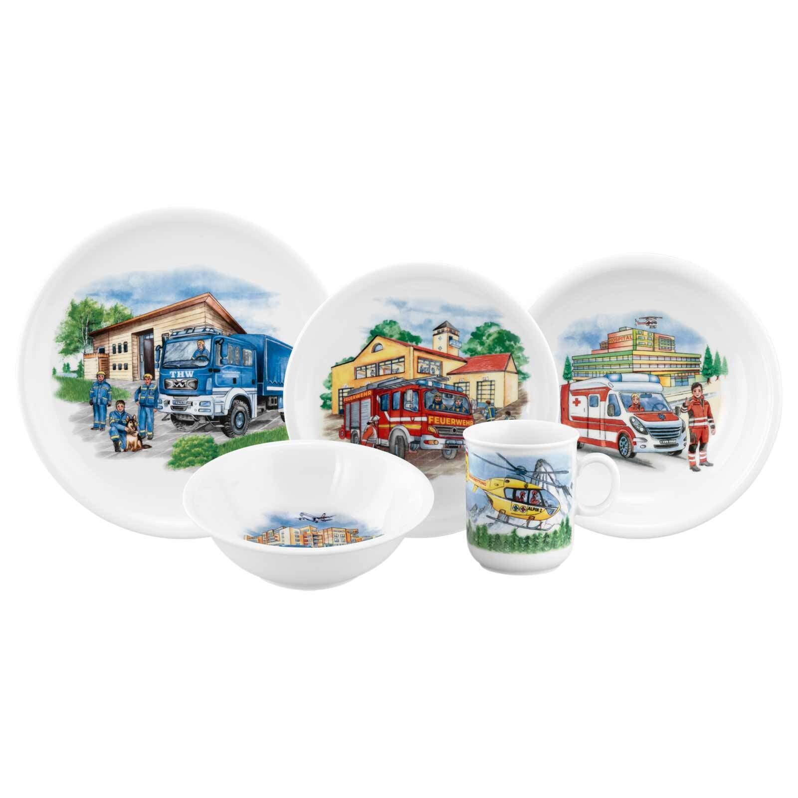 Kindergeschirr Set Compact Blaulicht 5er Set