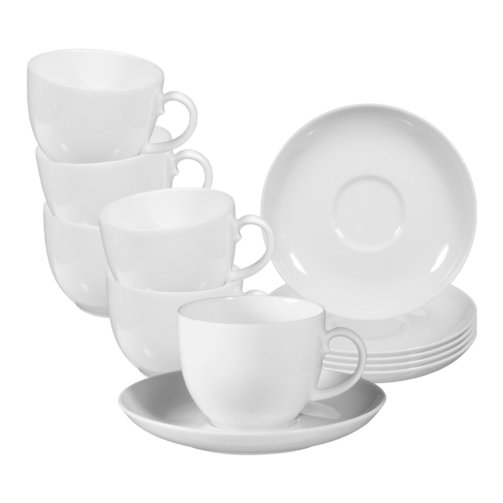 Kaffeetassen mit Untertassen Rondo/Liane  6er Set