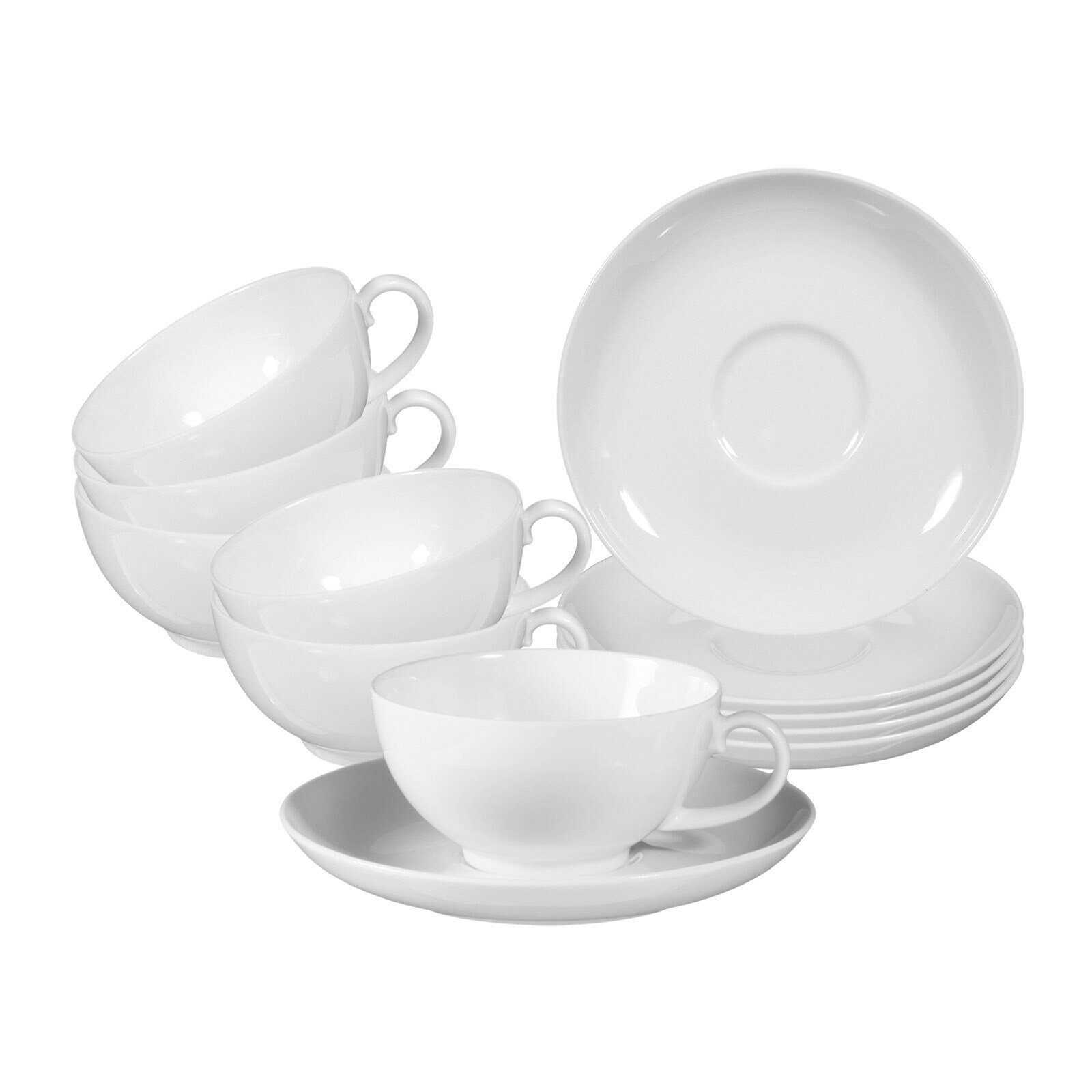 Teetassen mit Untertassen Rondo/Liane  6er Set