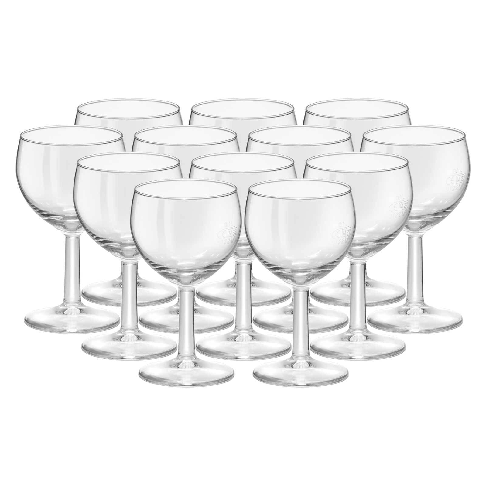 Van Well Weingl&auml;ser geeicht Ballon Profi 0,1 l 12er Set 