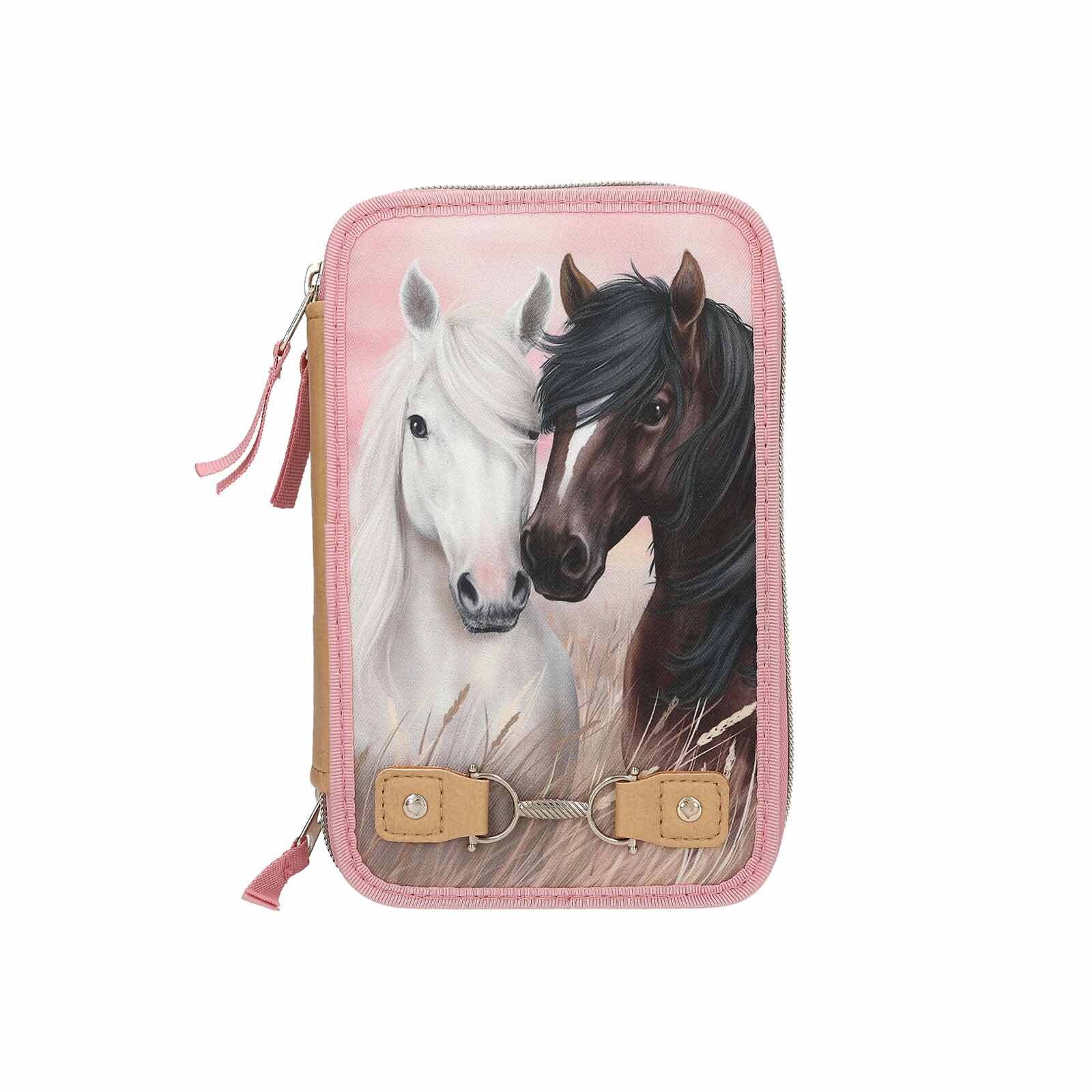 3-Fach Federtasche Dusty Rose Miss Melody 20 x 13 x 7,5 cm
