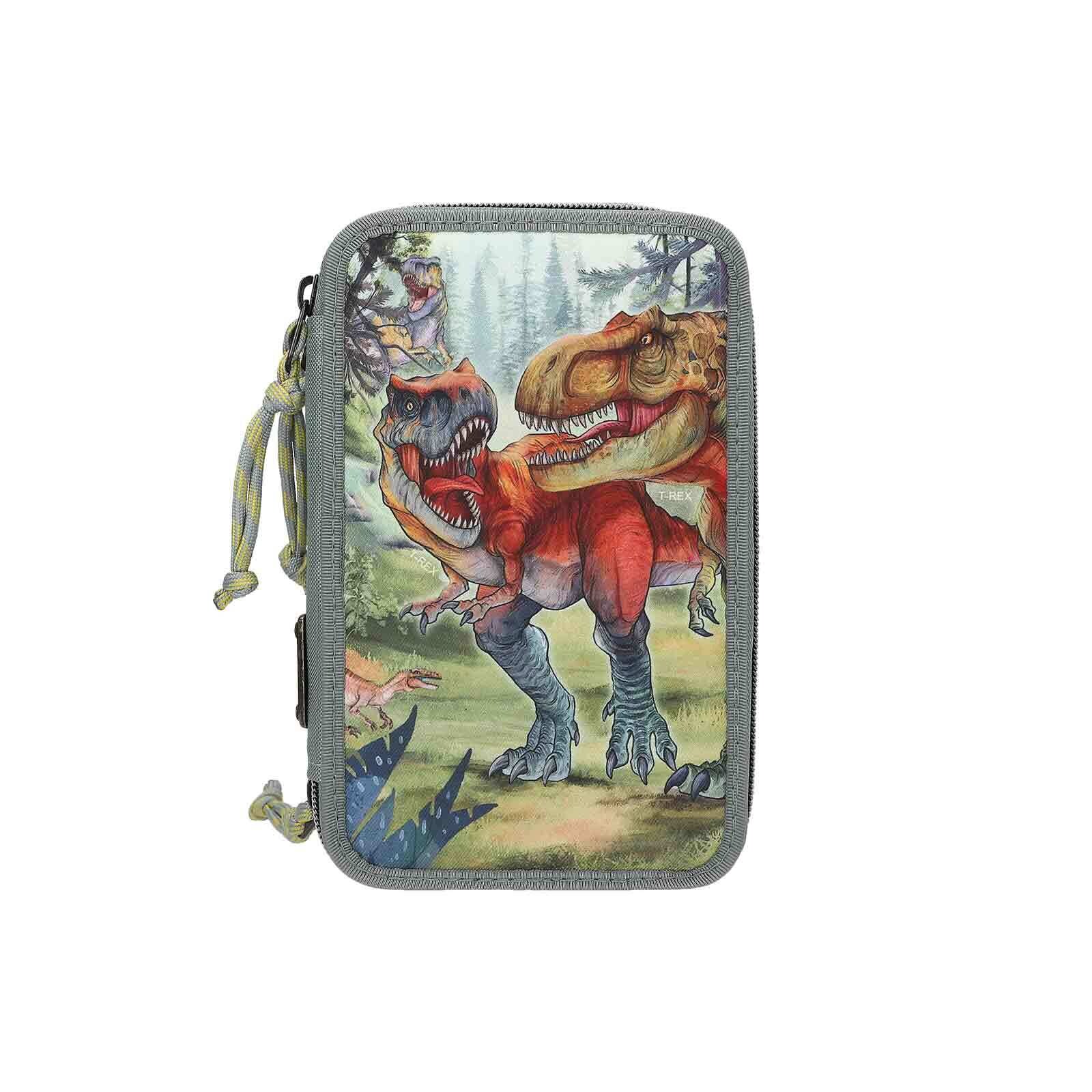 3-Fach Federtasche BITE inkl. Stifte Dino World 20 x 13 x 7,5 cm