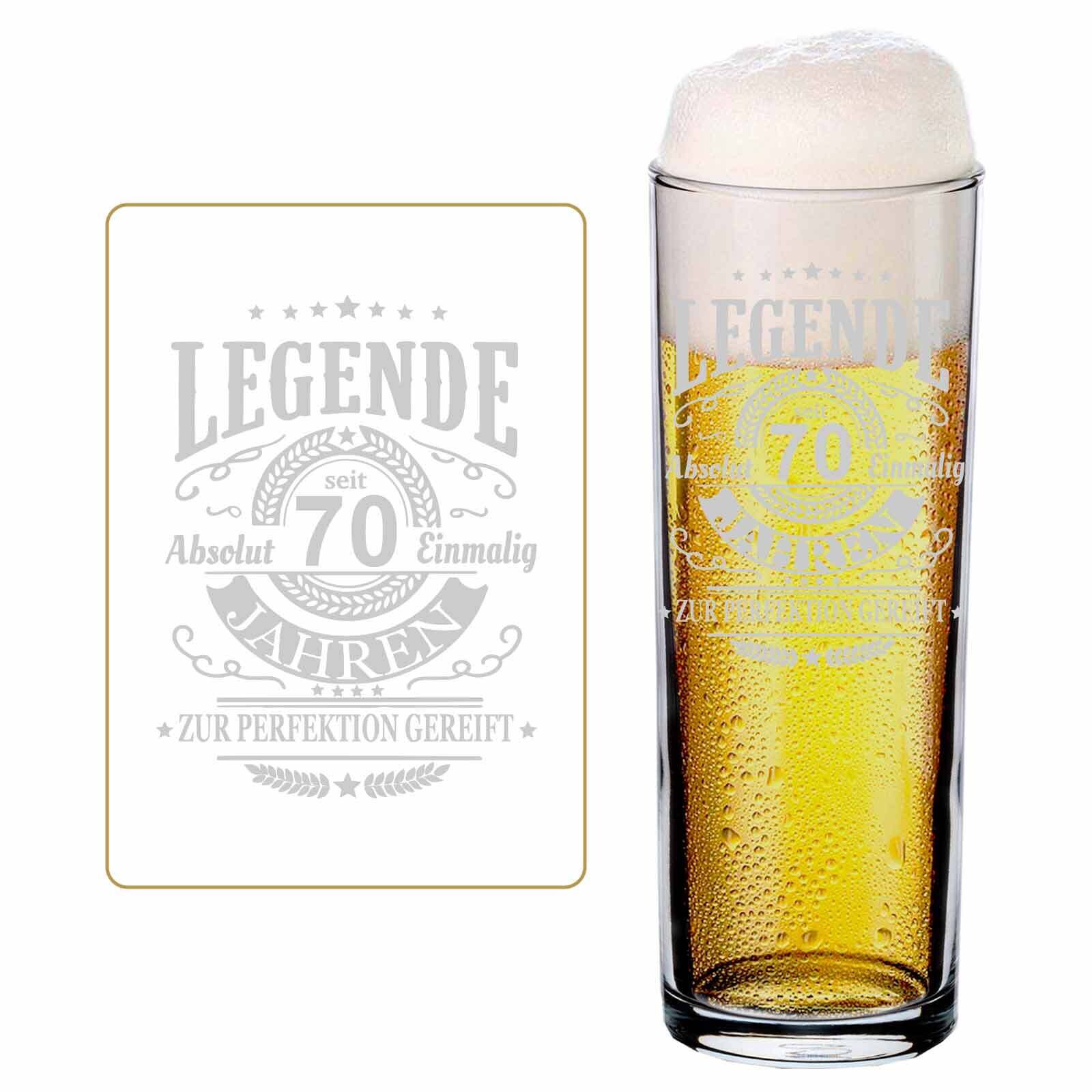 Kölschglas Kölner Stange mit Gravur Legende seit 70 Jahren 0,2 Liter