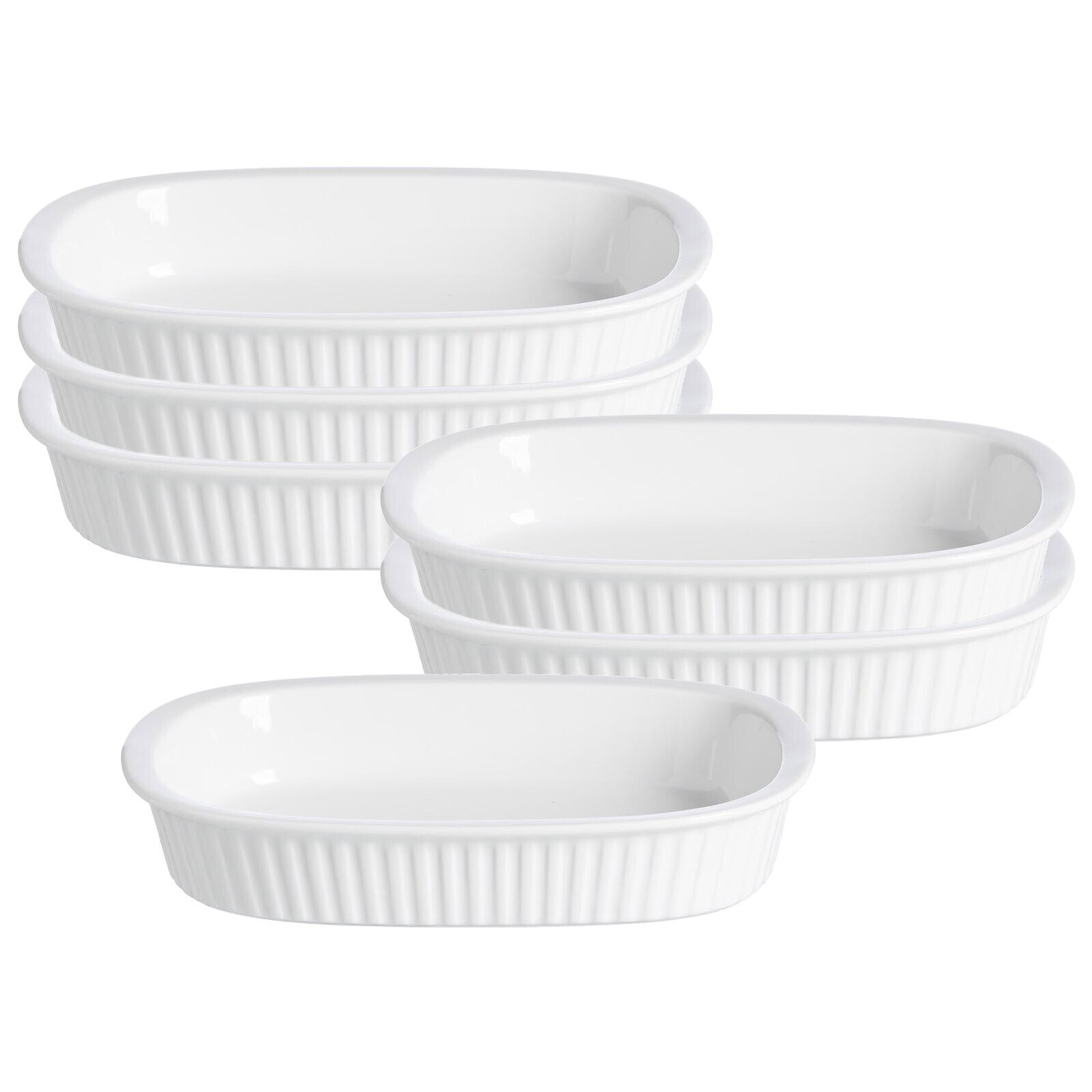 Auflaufformen Bianco 22 x 16 cm 6er Set
