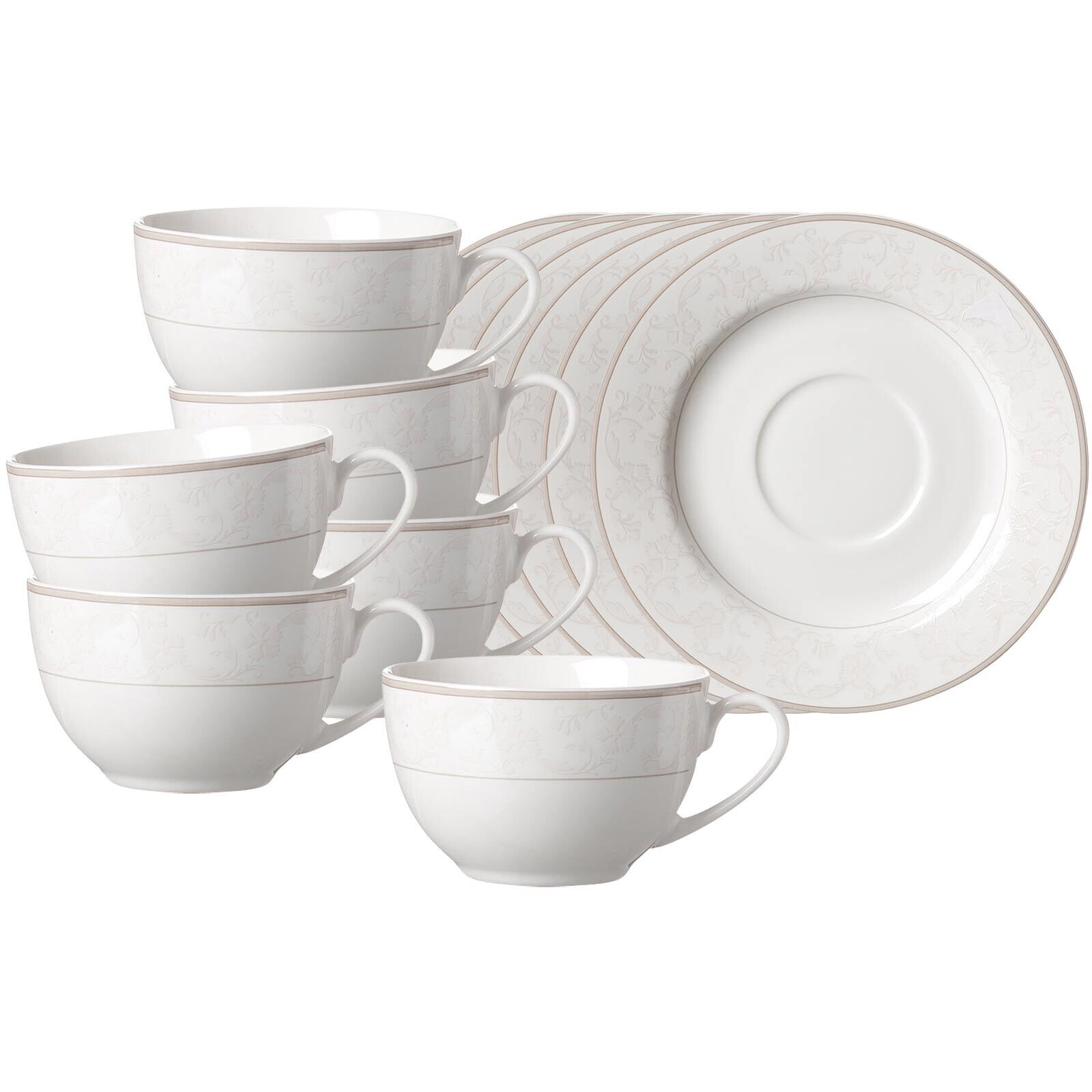 Kaffeetassen mit Untertassen Isabella  6er Set