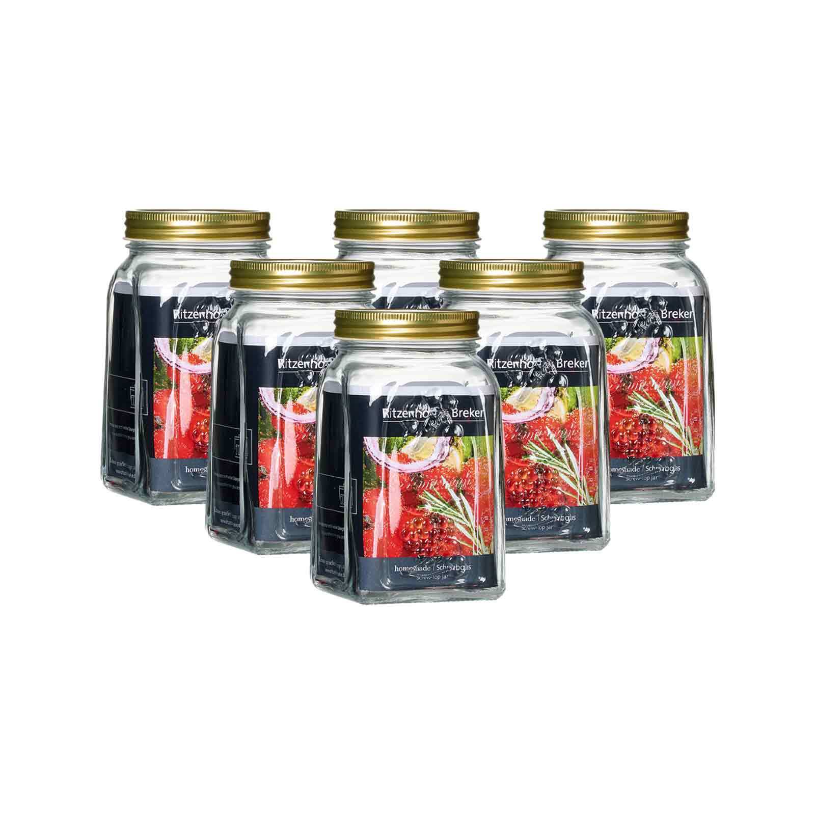 Ritzenhoff & Breker Einmachgl&auml;ser Homemade 1 l 6er Set 
