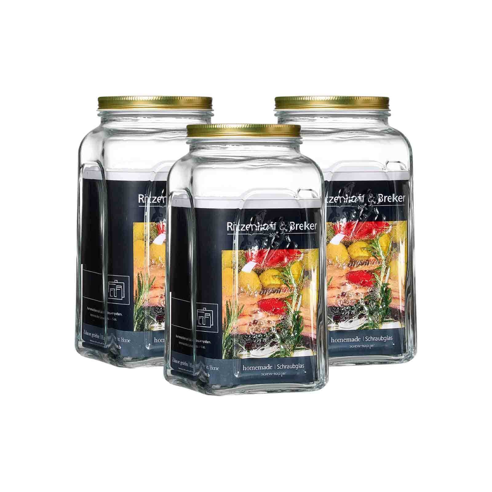 Ritzenhoff & Breker Einmachgl&auml;ser Homemade 3 l 3er Set 