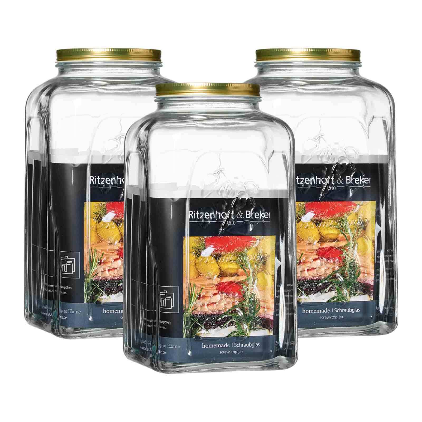 Ritzenhoff & Breker Einmachgl&auml;ser Homemade 5 l 3er Set 
