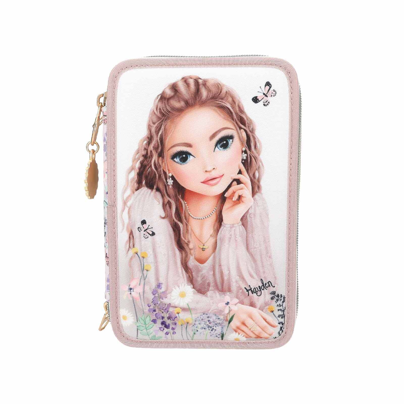 3-Fach Federtasche SUMMER FEELING inkl. Stifte TOPModel 7,5 x 13 x 20 cm