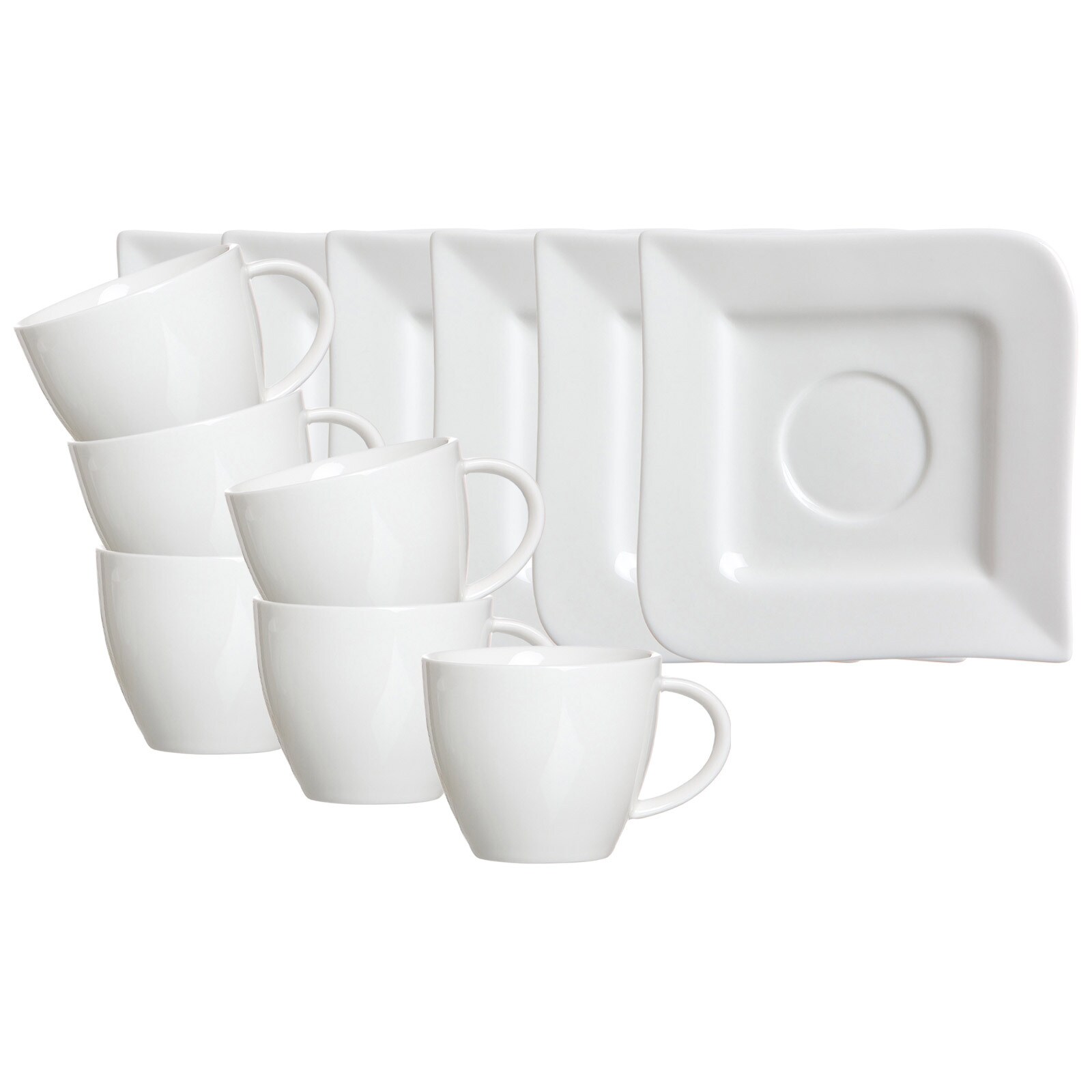 Kaffeetassen mit Untertassen Melodie  6er Set