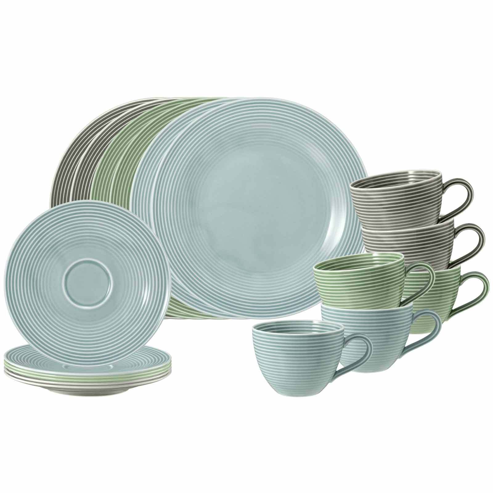 Seltmann Weiden Kaffeeservice Beat Color Glaze 18er Set 