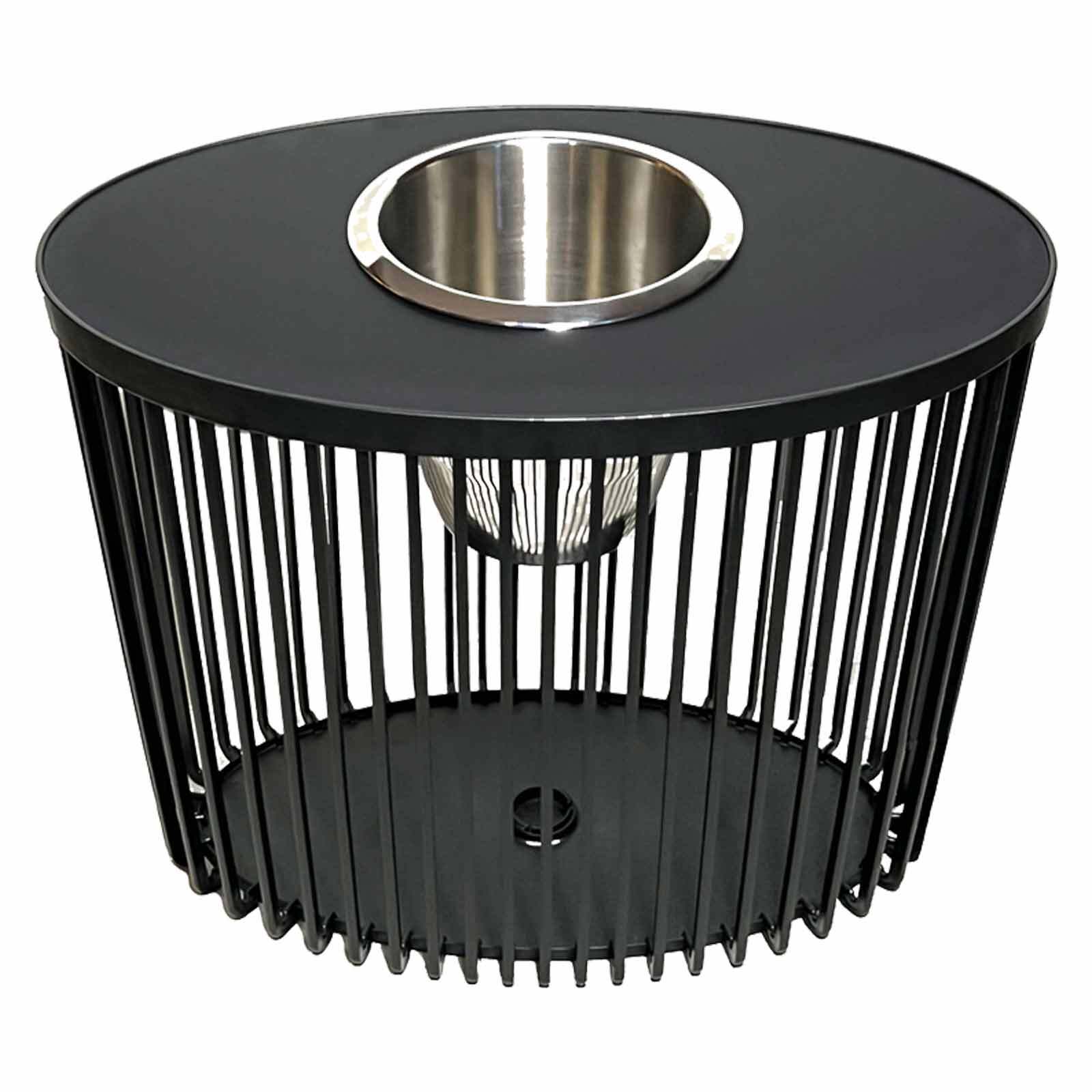 COOTAB COOLER TABLE 3-in-1 Loungetisch mit Edelstahl-K&uuml;hler Stockholm 46 cm 