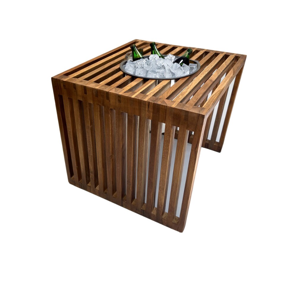 COOTAB COOLER TABLE 3-in-1 Loungetisch mit Edelstahl-K&uuml;hler Mykonos 40 cm 