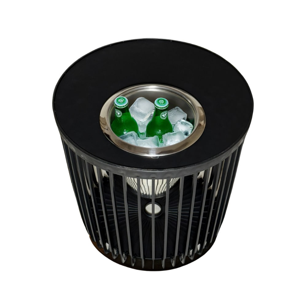 COOTAB COOLER TABLE 4-in-1 Loungetisch mit Edelstahl-K&uuml;hler Copenhagen 45 cm 