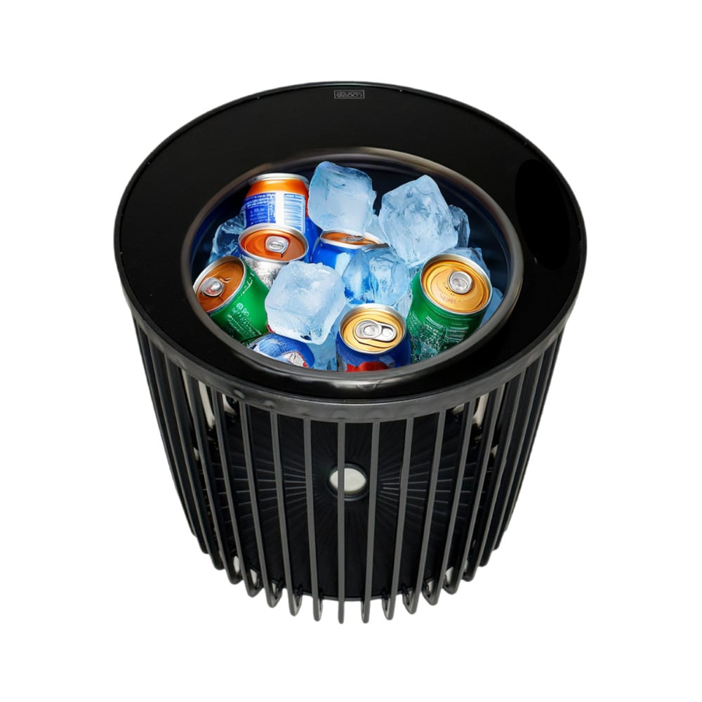 COOTAB COOLER TABLE 4-in-1 Loungetisch mit Edelstahl-K&uuml;hler Copenhagen 45 cm 