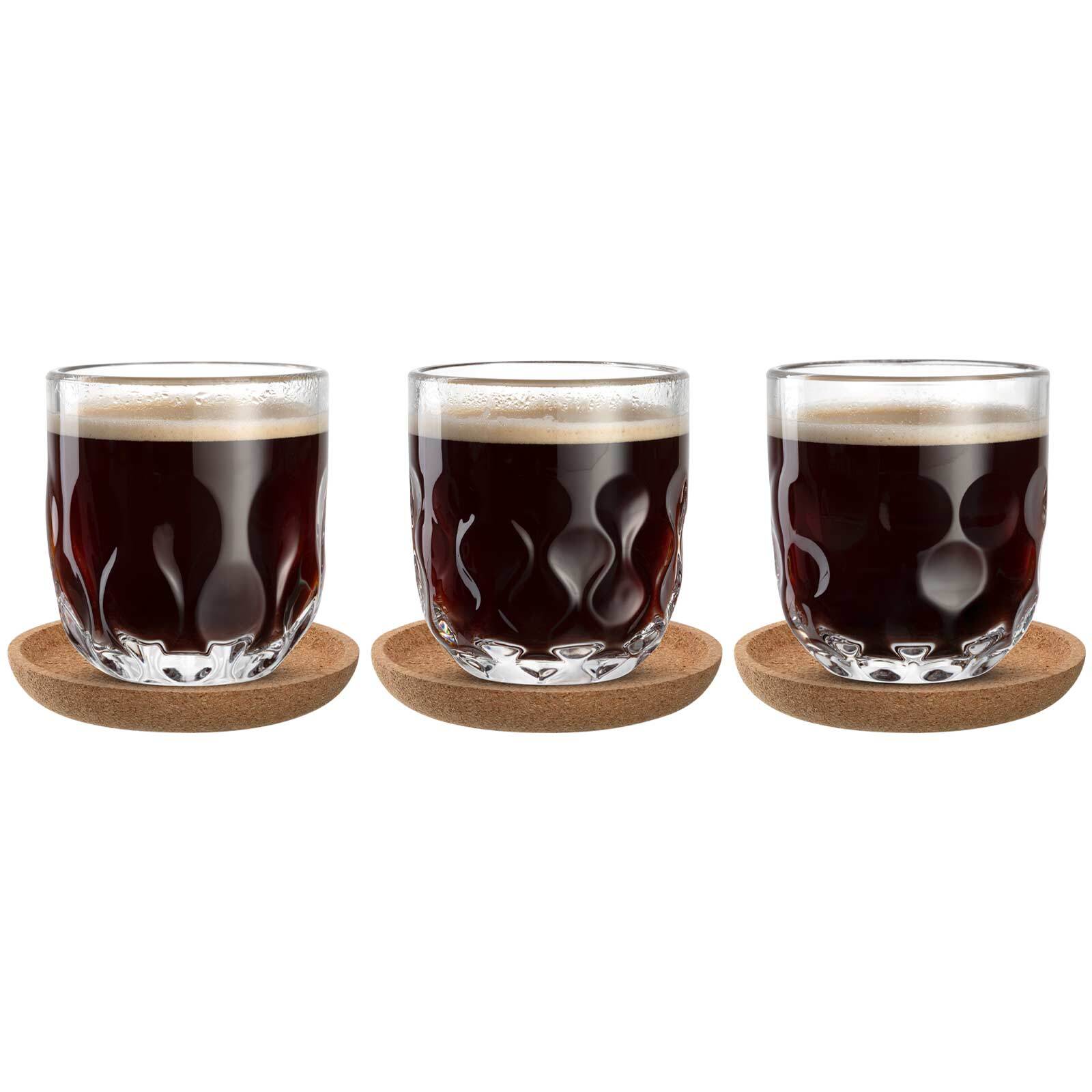 Leonardo Kaffee-Set mit Untersetzer Gocce 220 ml 3er Set 