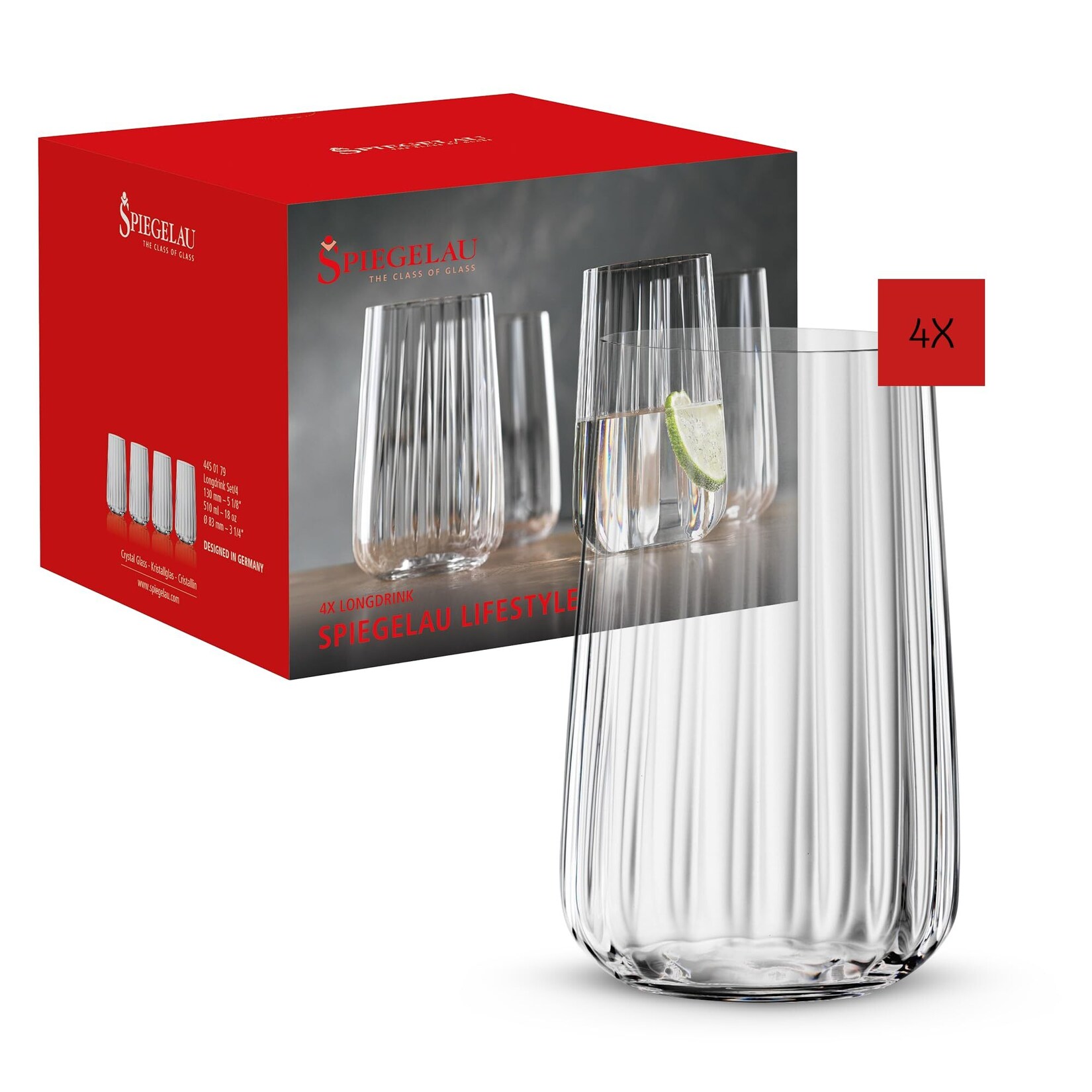 Spiegelau Longdrinkgläser Lifestyle  4er Set