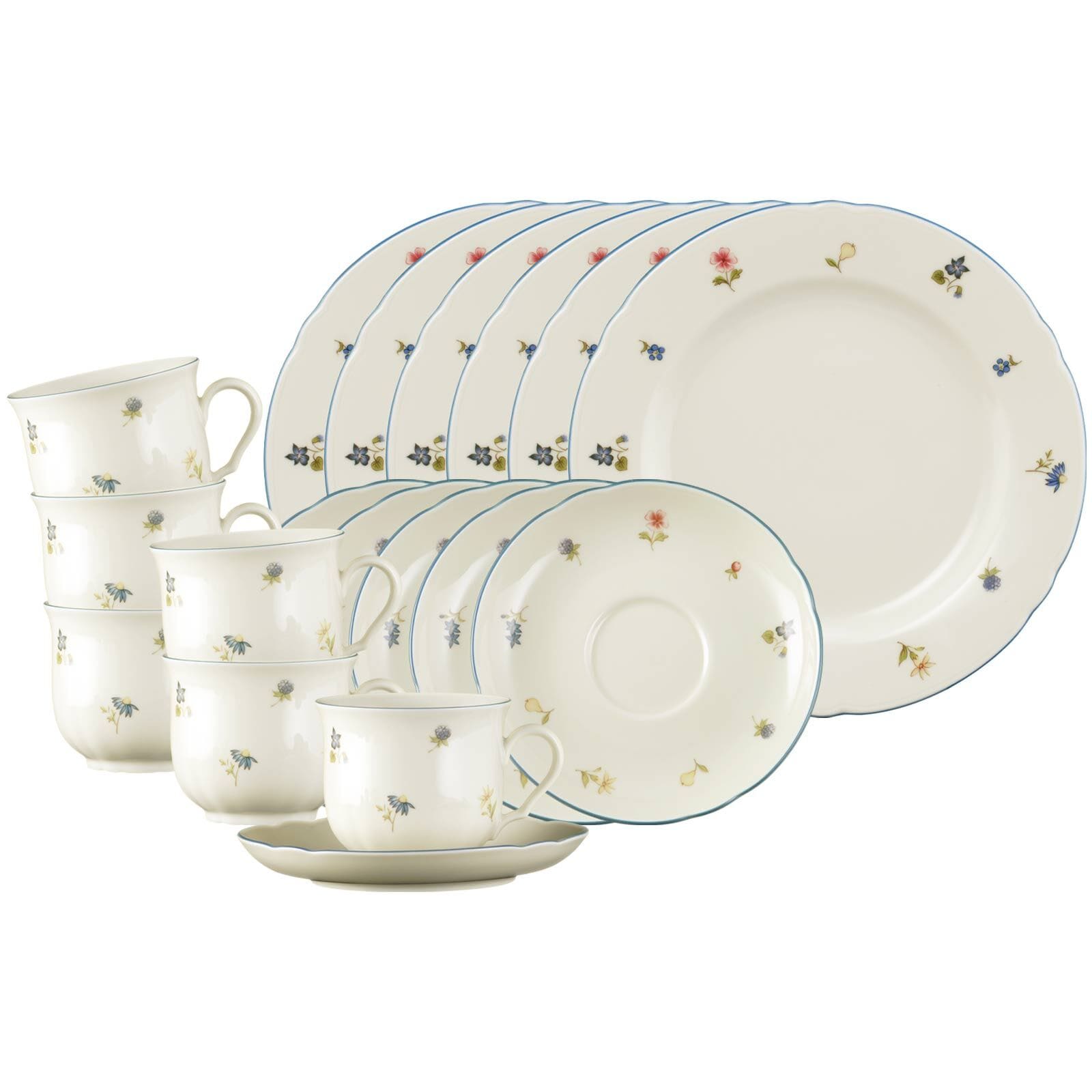 Seltmann Weiden Kaffeeservice Marieluise Streublume 18er Set 