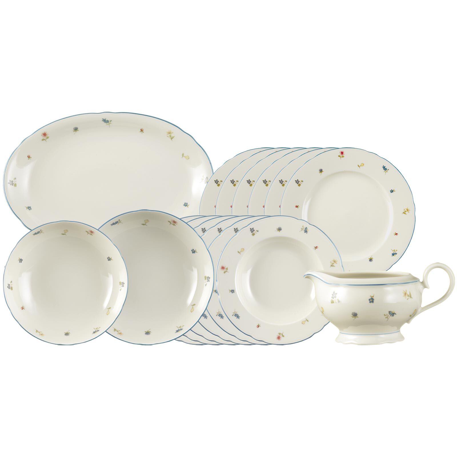 Seltmann Weiden Tafelservice Marieluise Streublumen 16er Set 