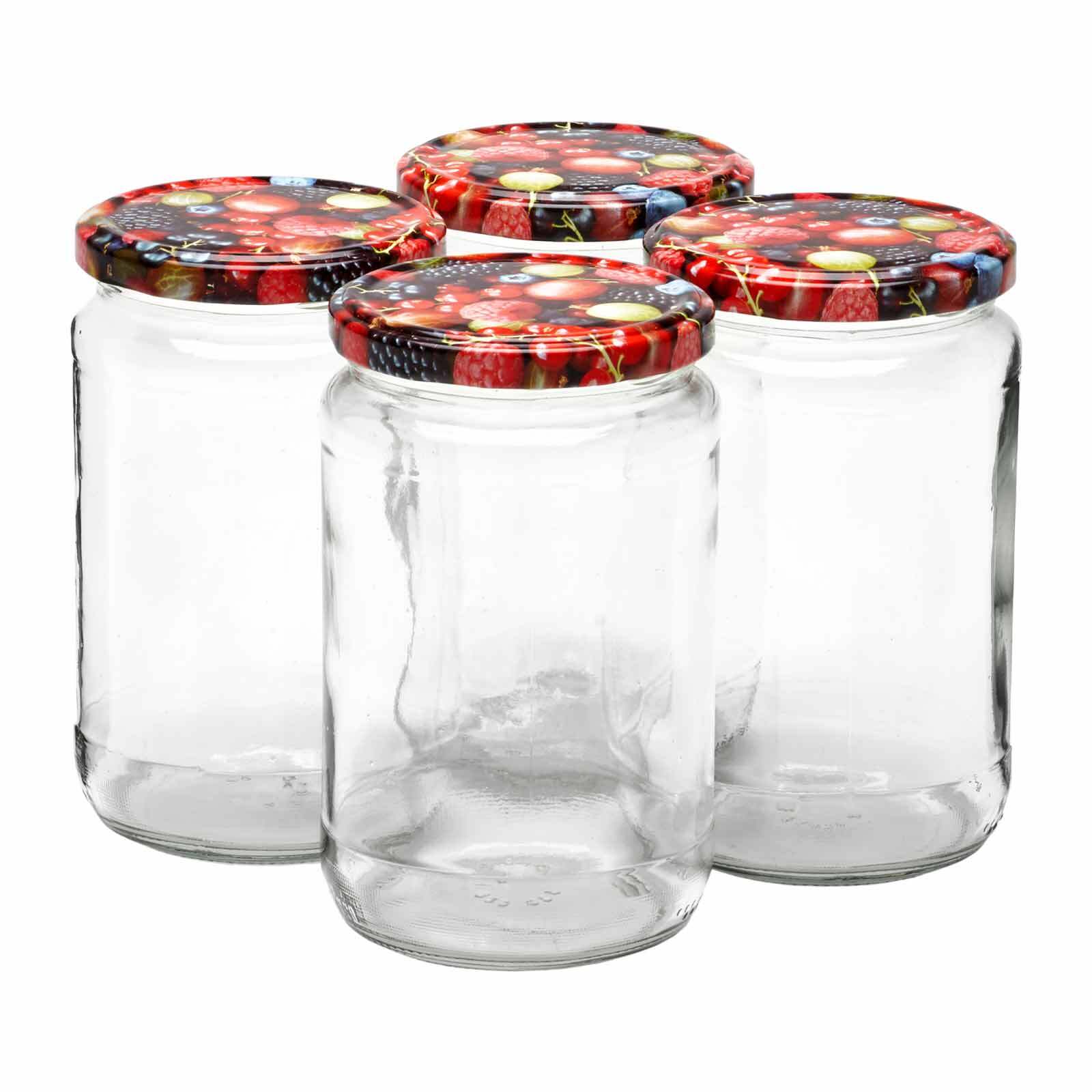 Van Well Einmachgl&auml;ser / Sturzgl&auml;ser Wildberries 720 ml 4er Set 