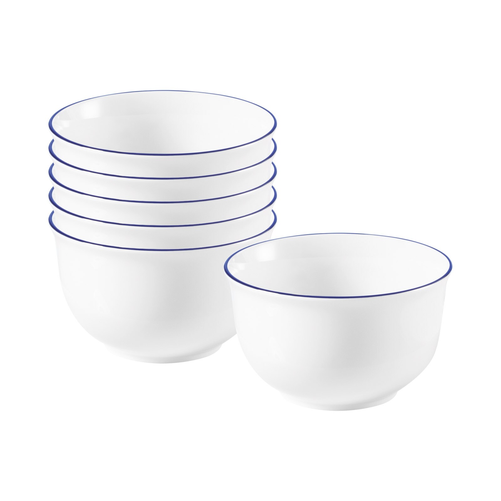 Seltmann Weiden M&uuml;slischalen Compact Blaurand &oslash; 12,7 cm 6er Set 