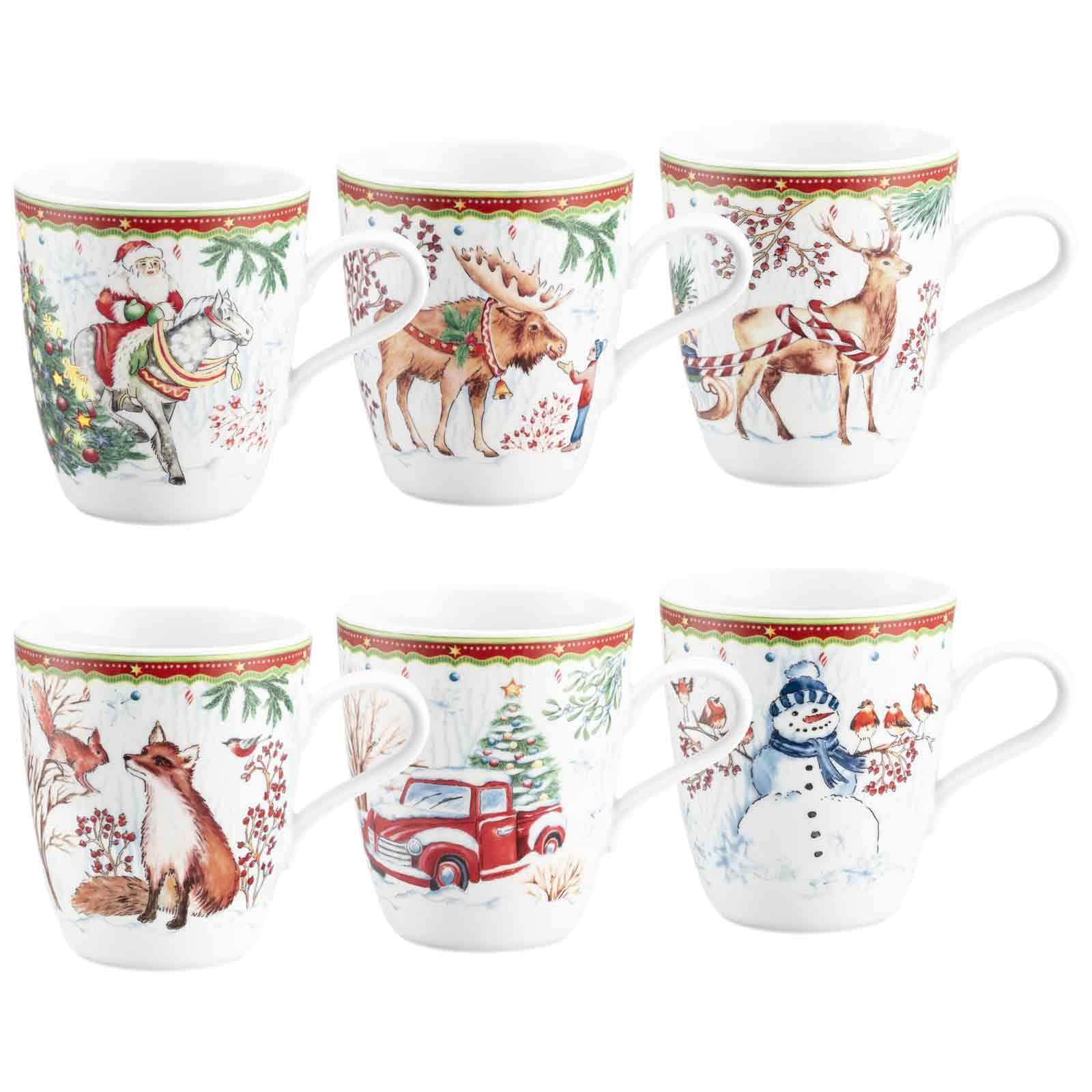 Seltmann Weiden Henkelbecher Weihnachten 400 ml 6er Set 