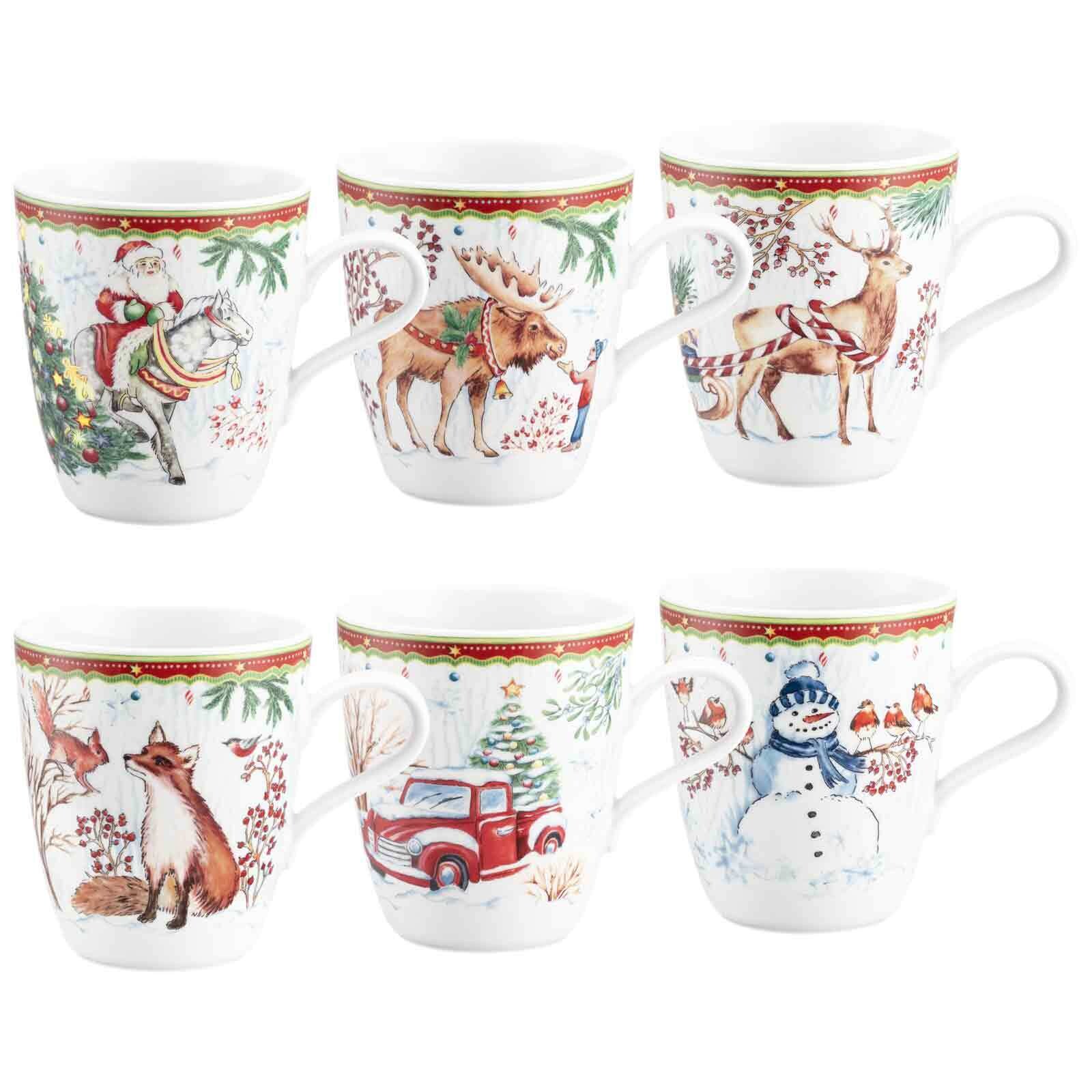 Henkelbecher Weihnachten  6er Set