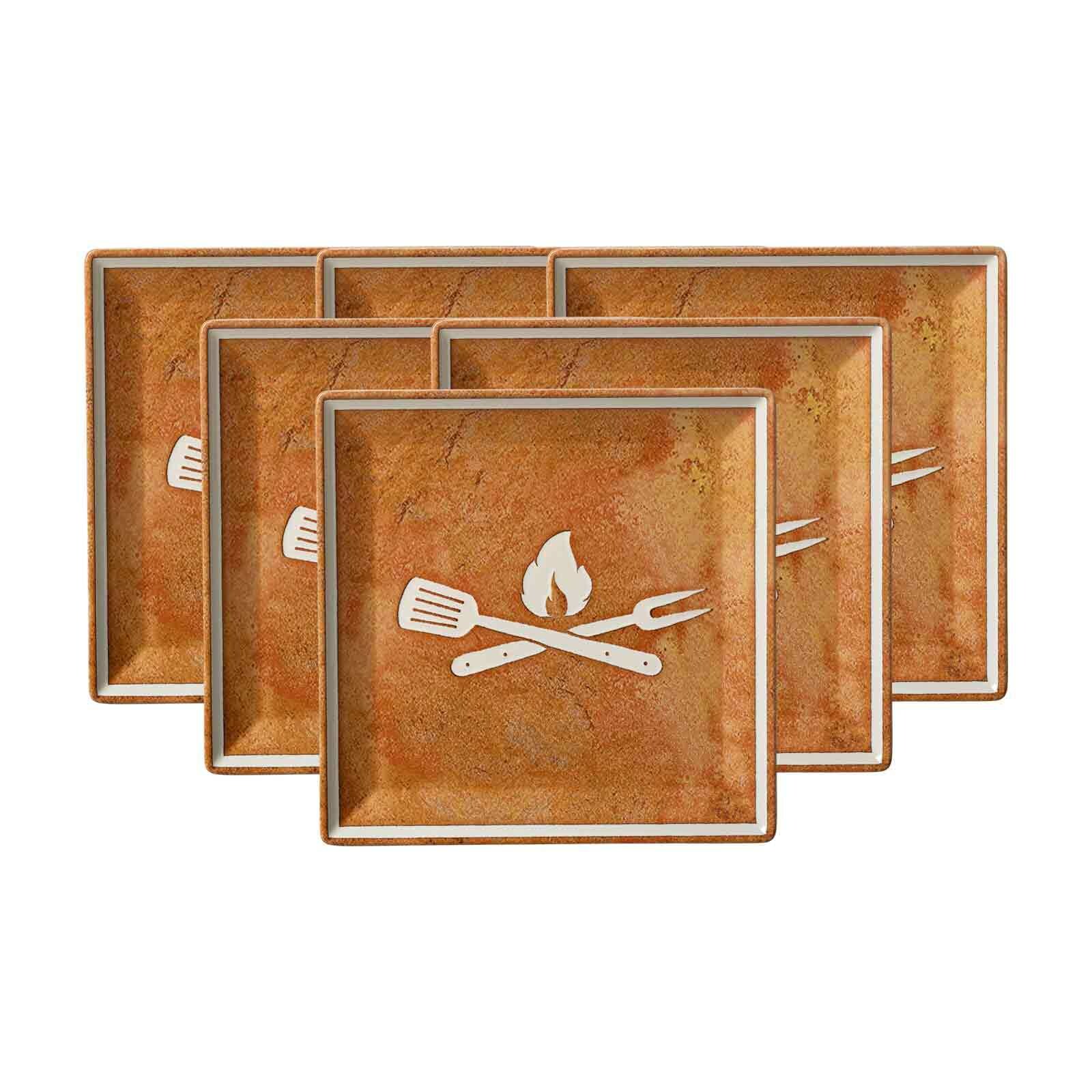 Dessertteller Rusty 21 x 21 cm 6er Set