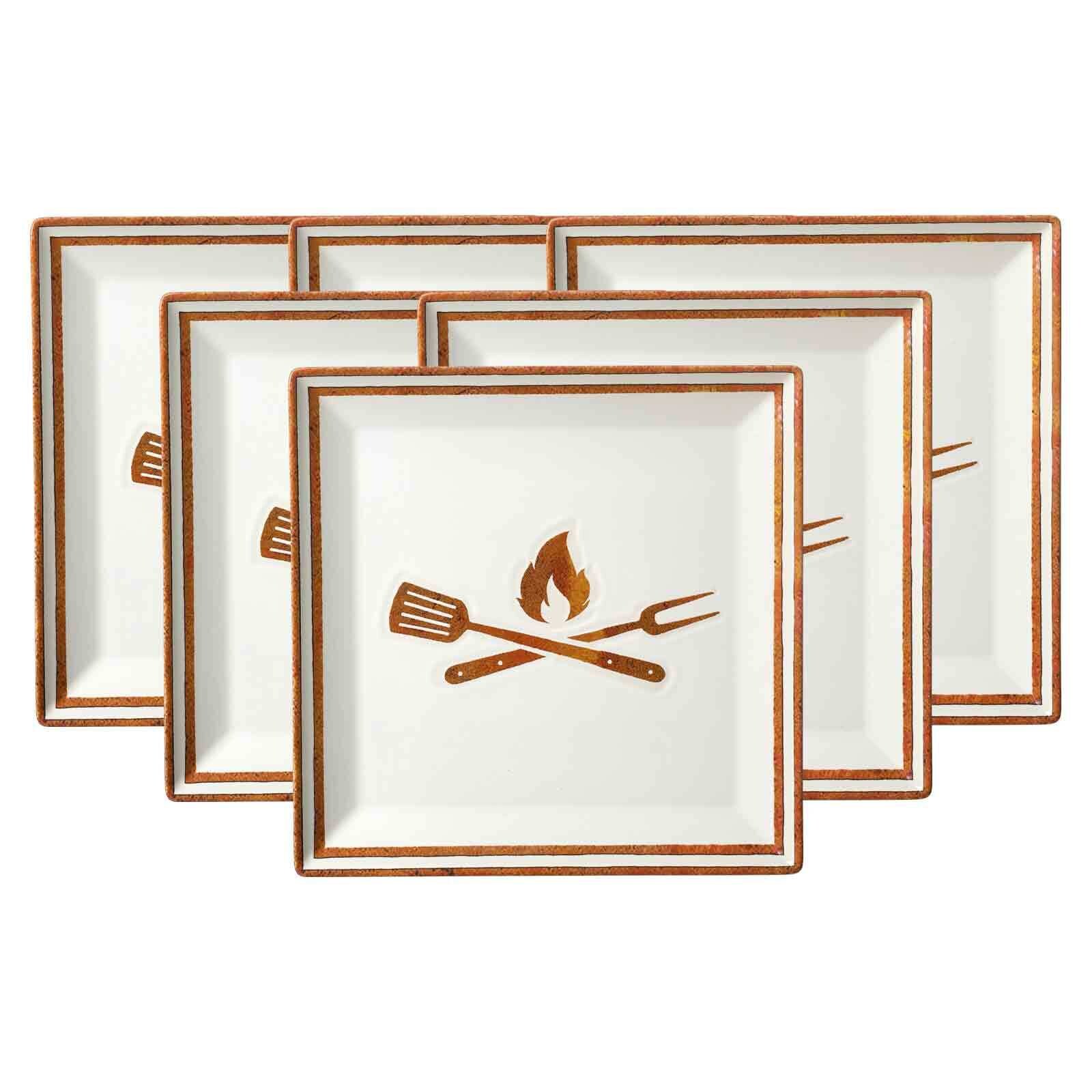 Speiseteller Rusty 26 x 26 cm 6er Set