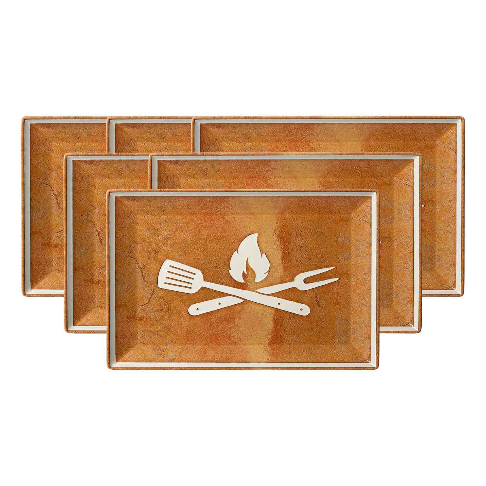 Ritzenhoff & Breker Platten Rusty 30 x 20 cm 6er Set 