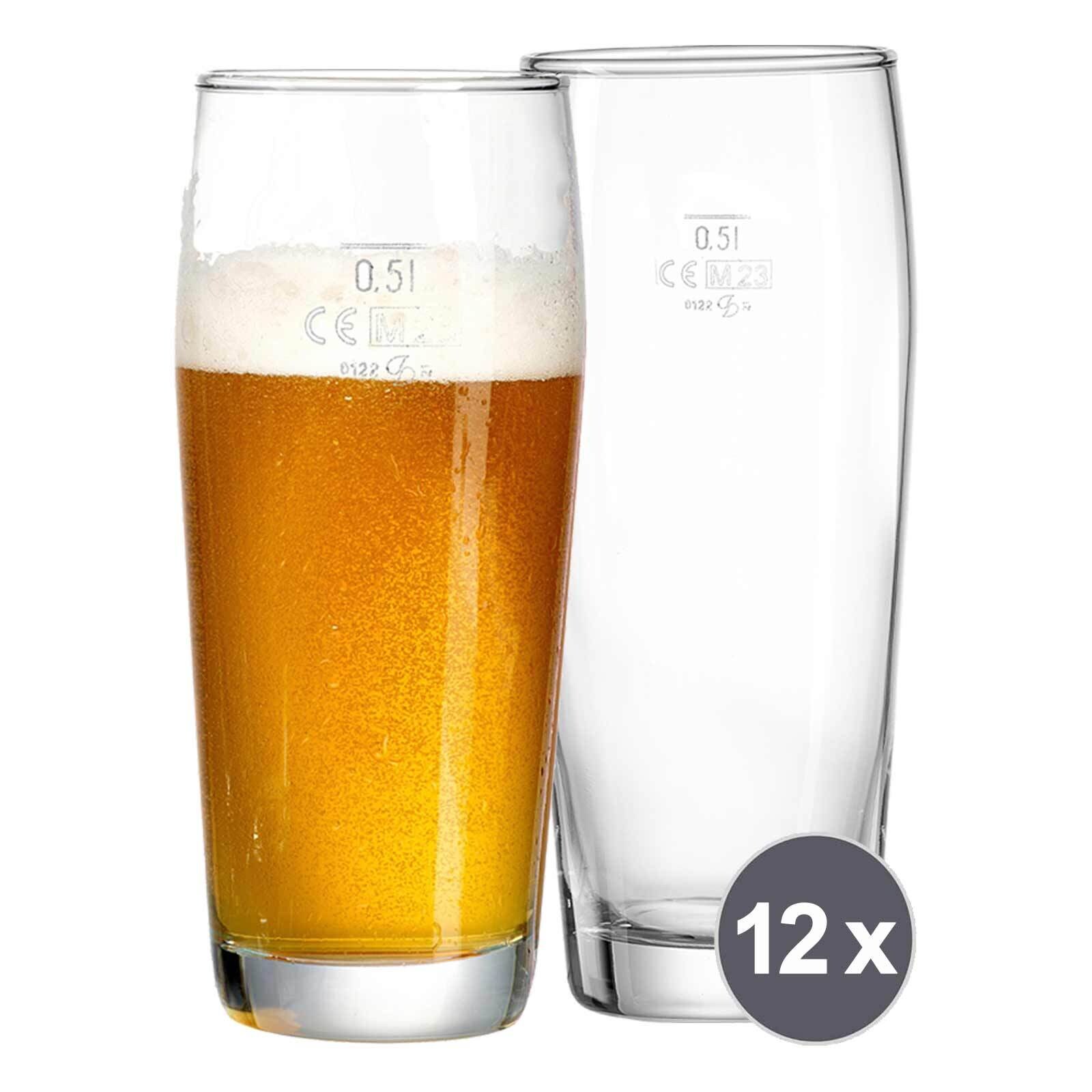 Biergläser Willi 0,5 Liter 12er Set