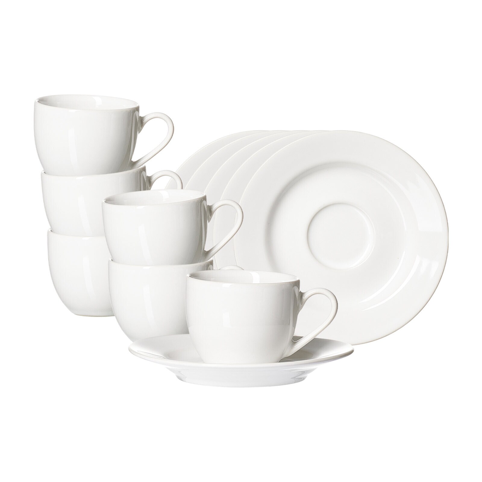 Ritzenhoff & Breker Espressotassen mit Untertassen Volos 90 ml 6er Set 