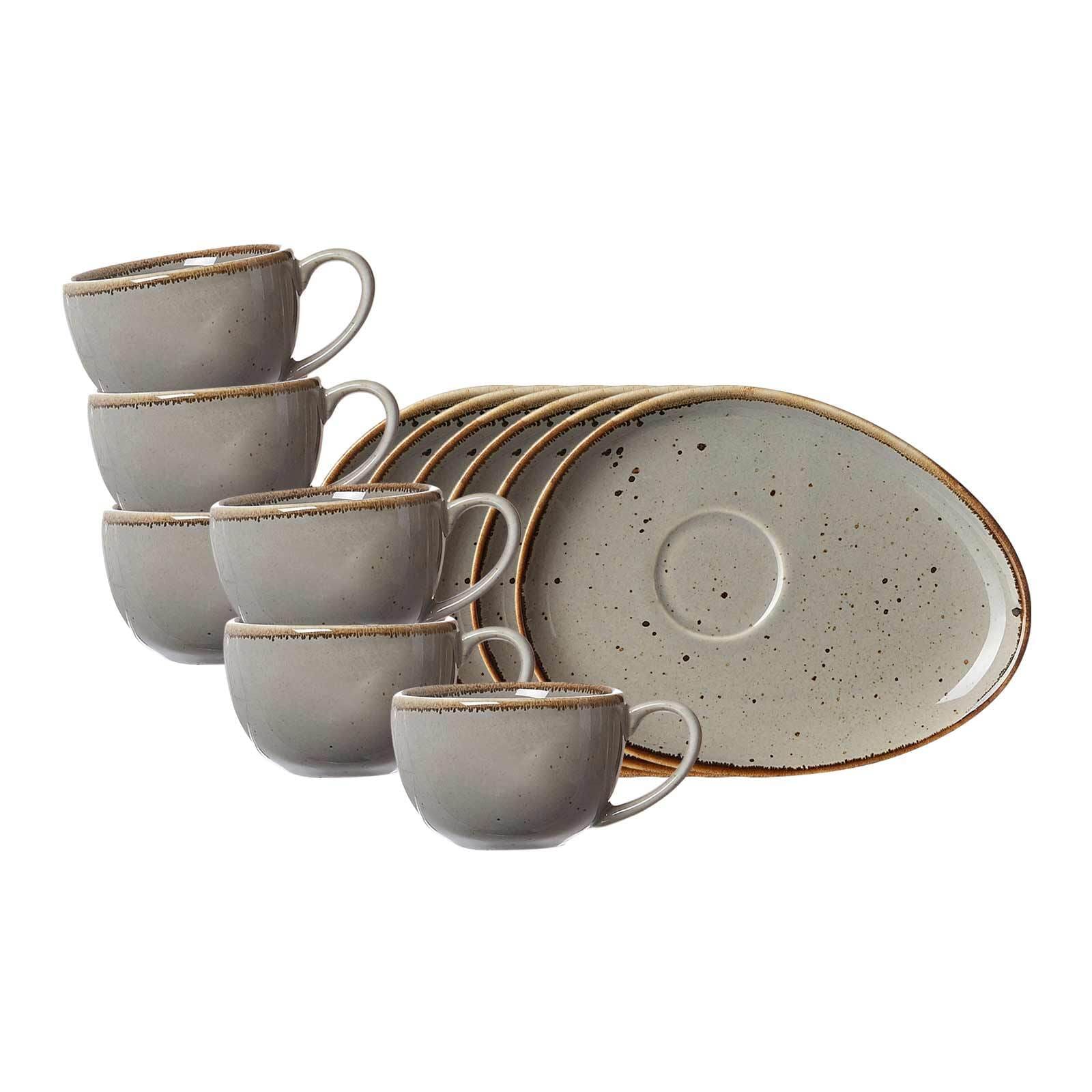 Ritzenhoff & Breker Espressotassen mit Untertassen Taste 95 ml 6er Set 