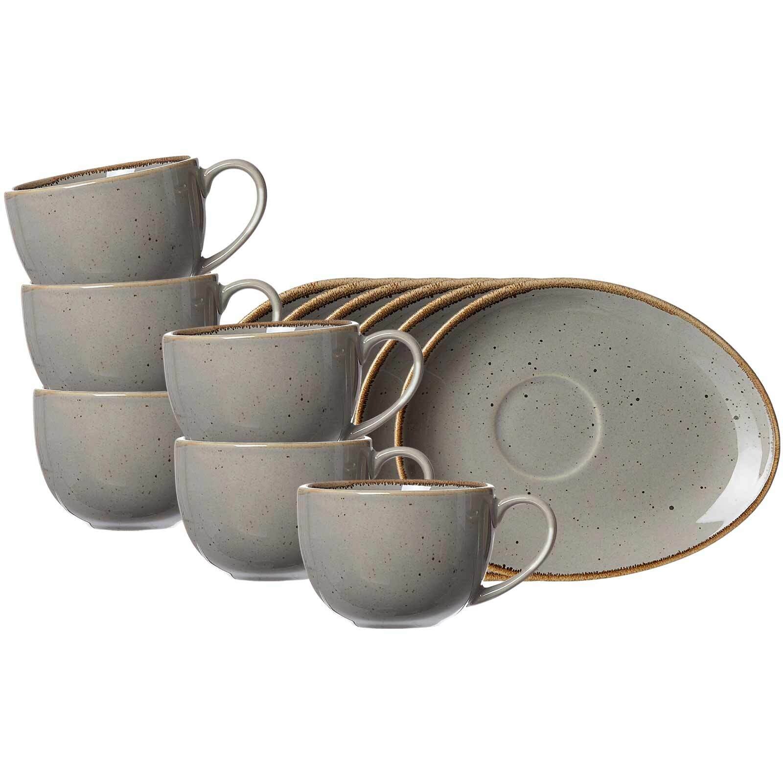 Kaffeetassen mit Untertassen Taste  6er Set