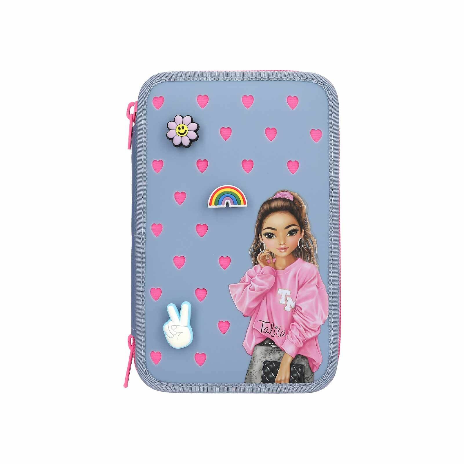 3-Fach Federtasche mit Silikon-Pins TOPModel 7,5 x 13 x 20 cm