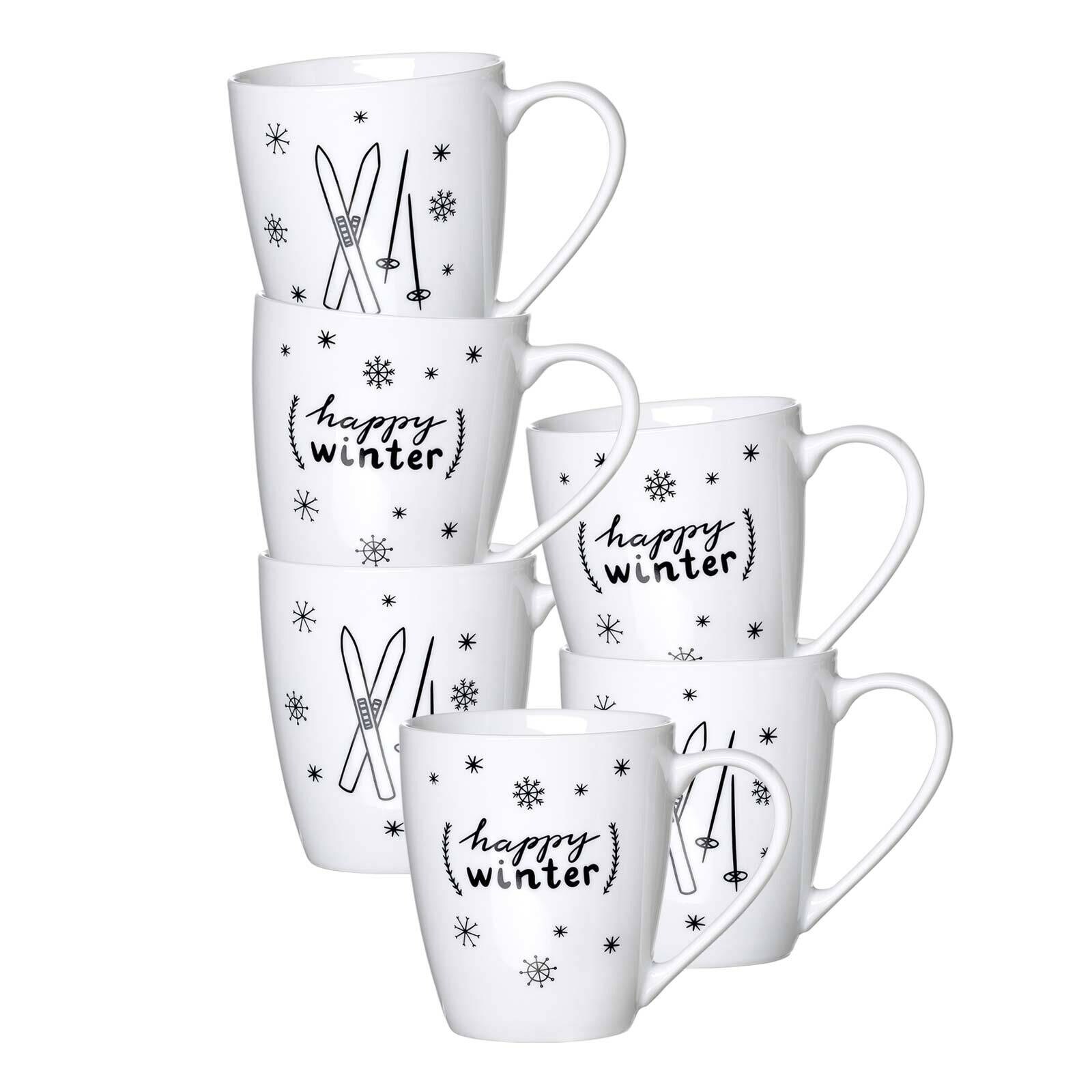 Henkelbecher Happy Winter  6er Set