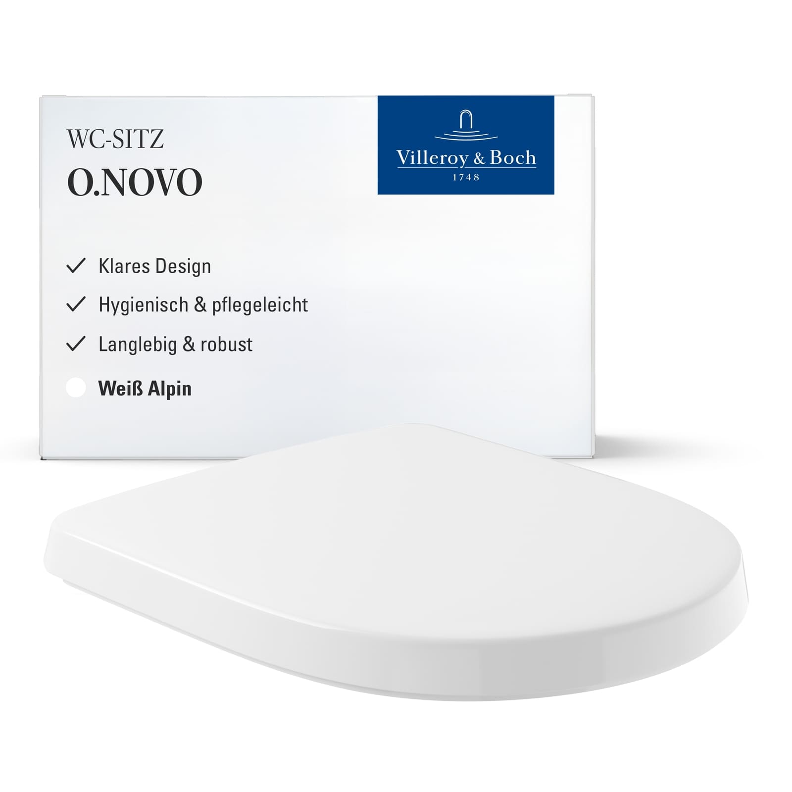 Villeroy & Boch WC-Sitz O.novo 423 x 368 x 51 mm 