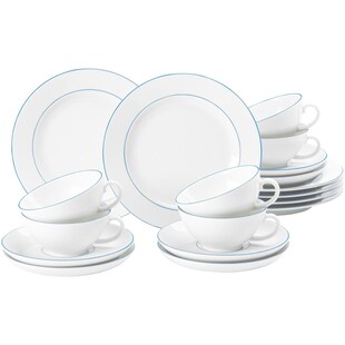Seltmann Weiden Teeservice Sonate Blue Lines 18er Set 