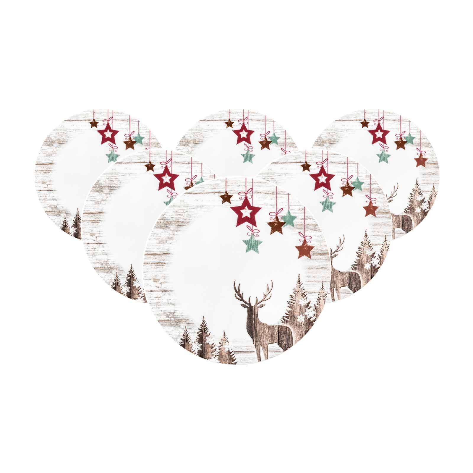 Seltmann Weiden Fr&uuml;hst&uuml;cksteller Life Christmas &oslash; 22,5 cm 6er Set 