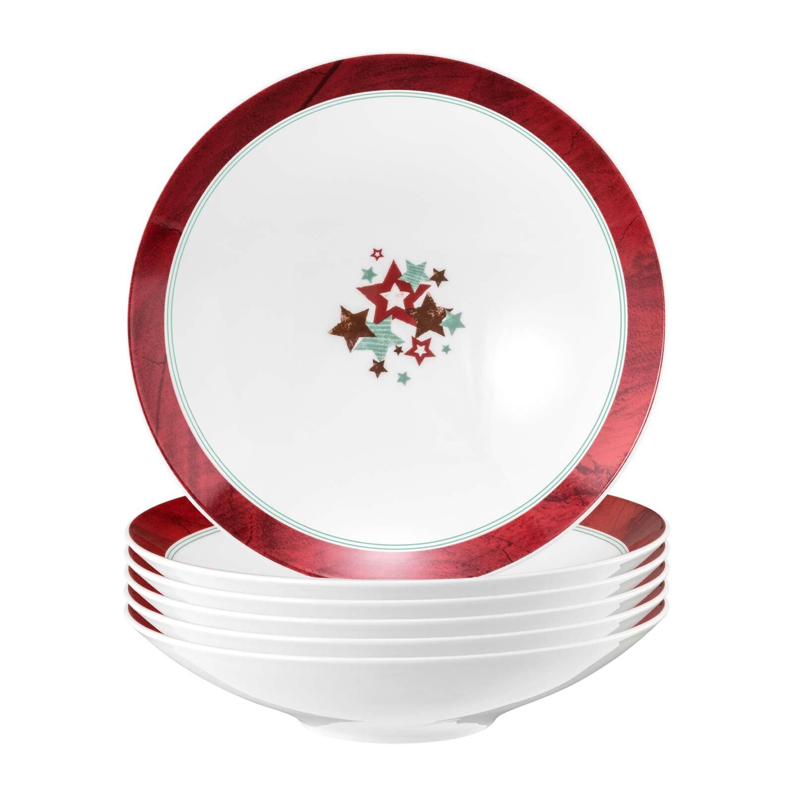 Pasta- / Suppenteller Life Christmas ø 23,3 cm 6er Set