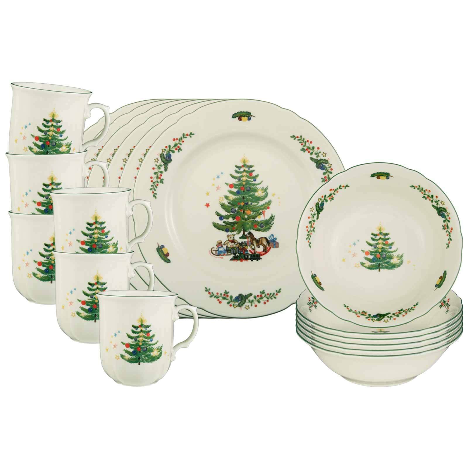 Seltmann Weiden Fr&uuml;hst&uuml;cks-Set Marieluise Weihnachten 18er Set 