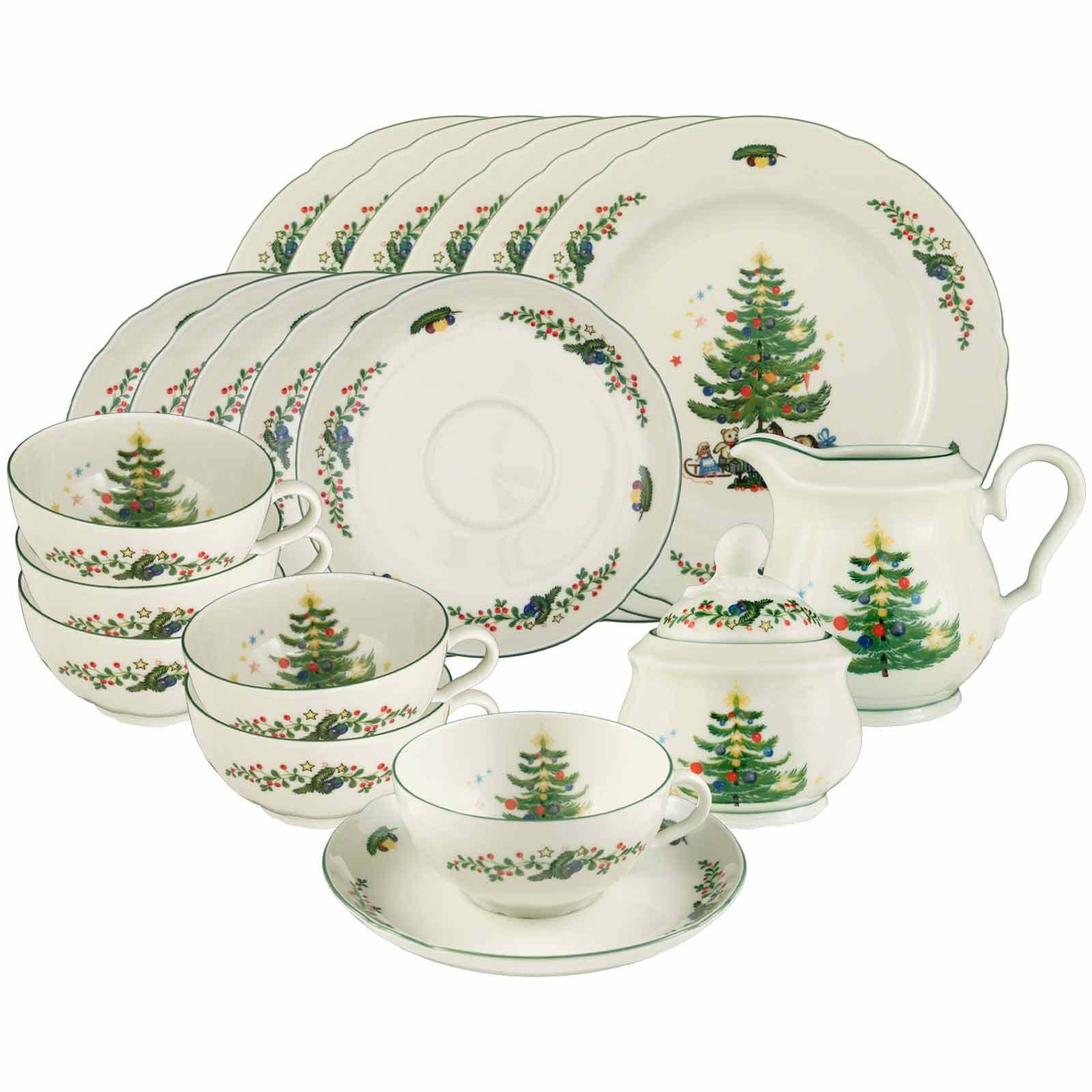Seltmann Weiden Teeservice Marieluise Weihnachten 20er Set 