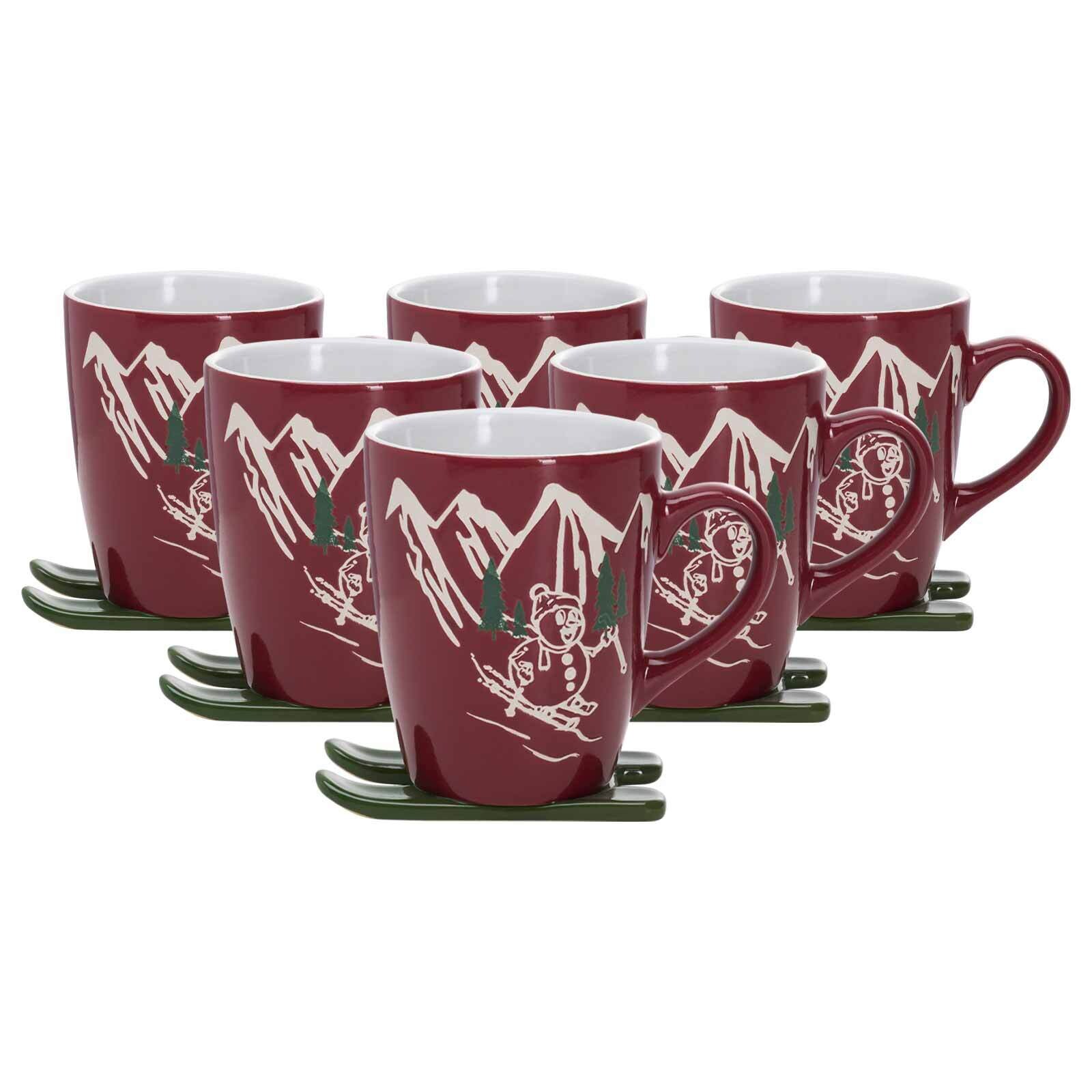 Kaffeebecher auf Ski Aspen  6er Set