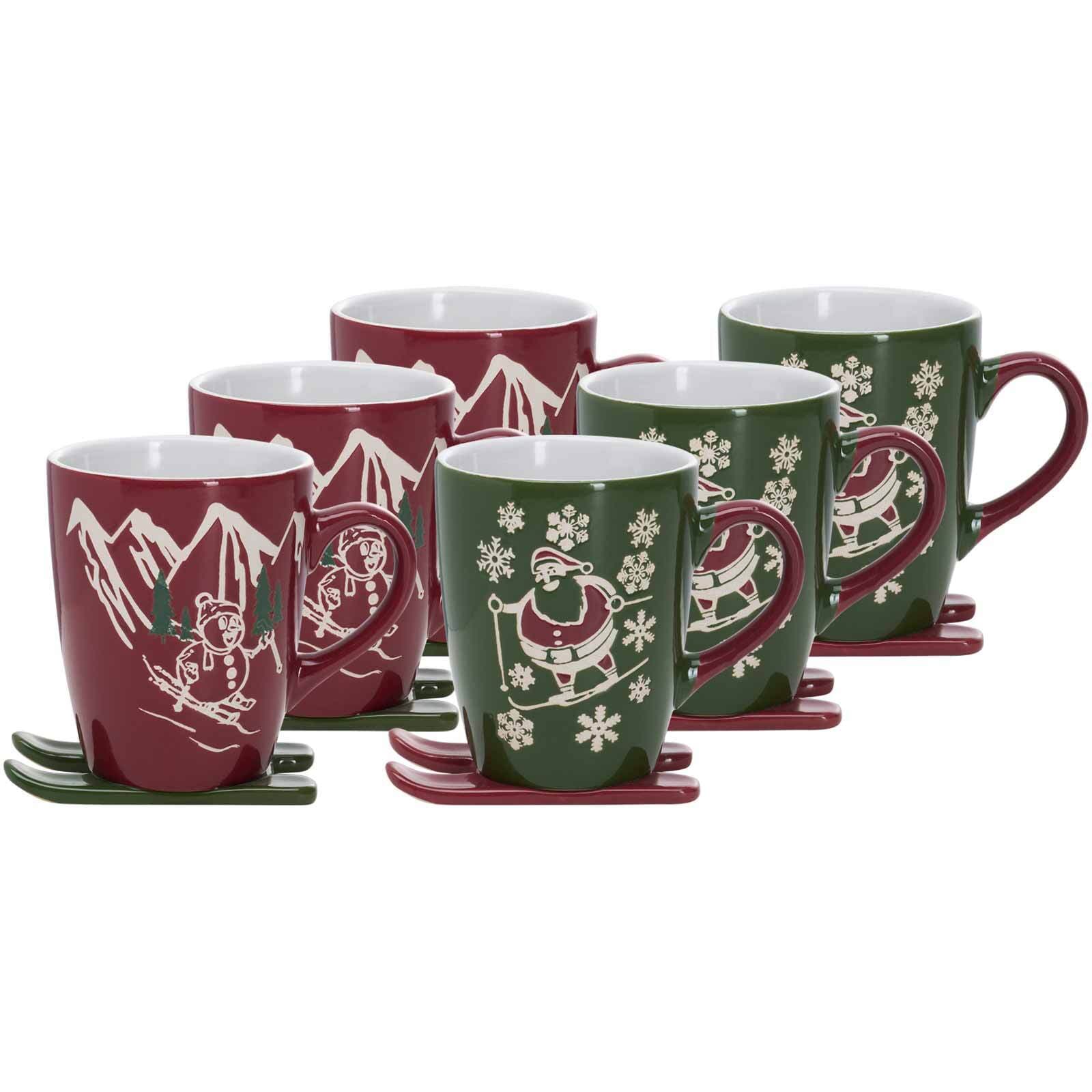 Ritzenhoff & Breker Kaffeebecher auf Ski Aspen/Whistler 340 ml 6er Set 