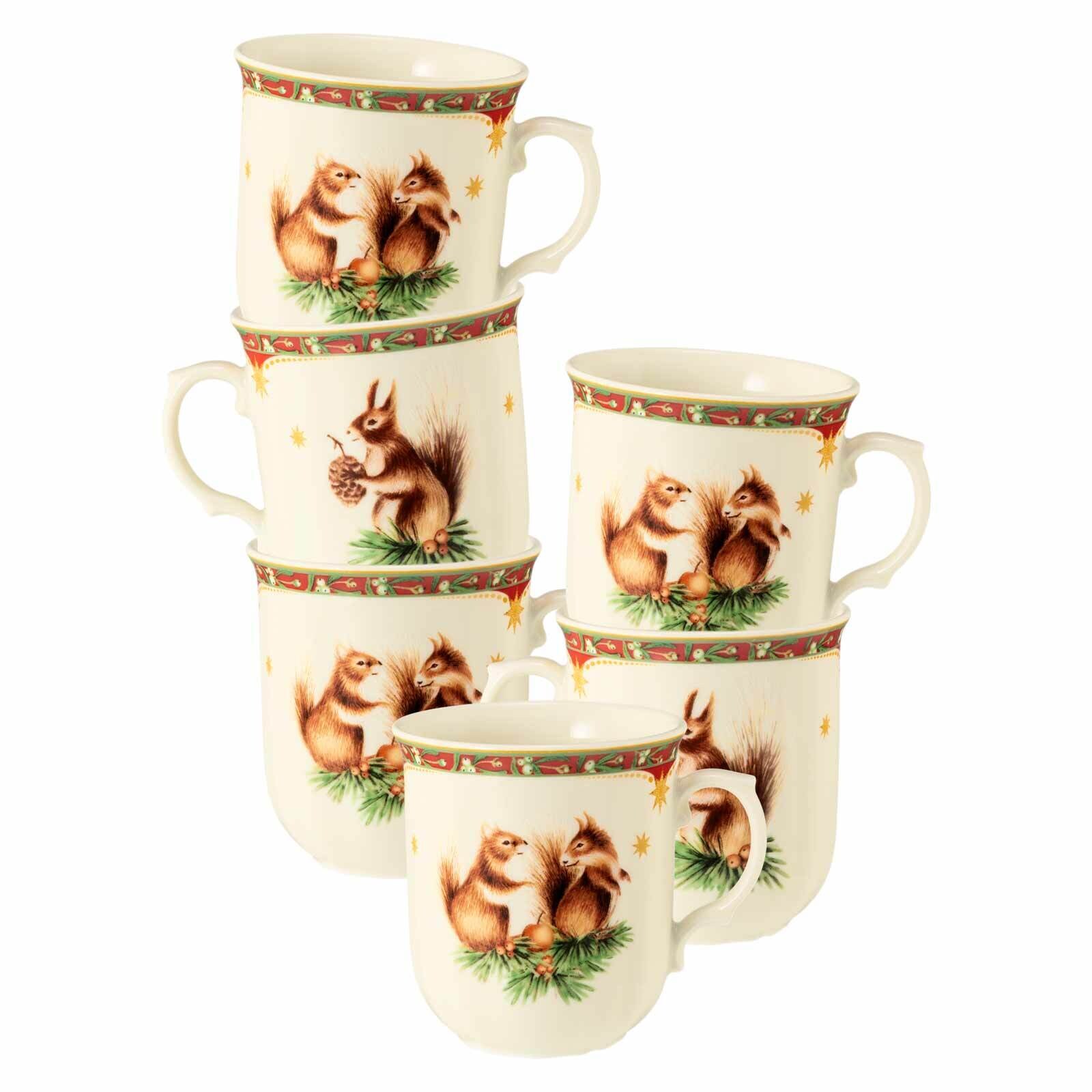 Becher mit Henkel Marieluise Weihnachtsnostalgie  6er Set