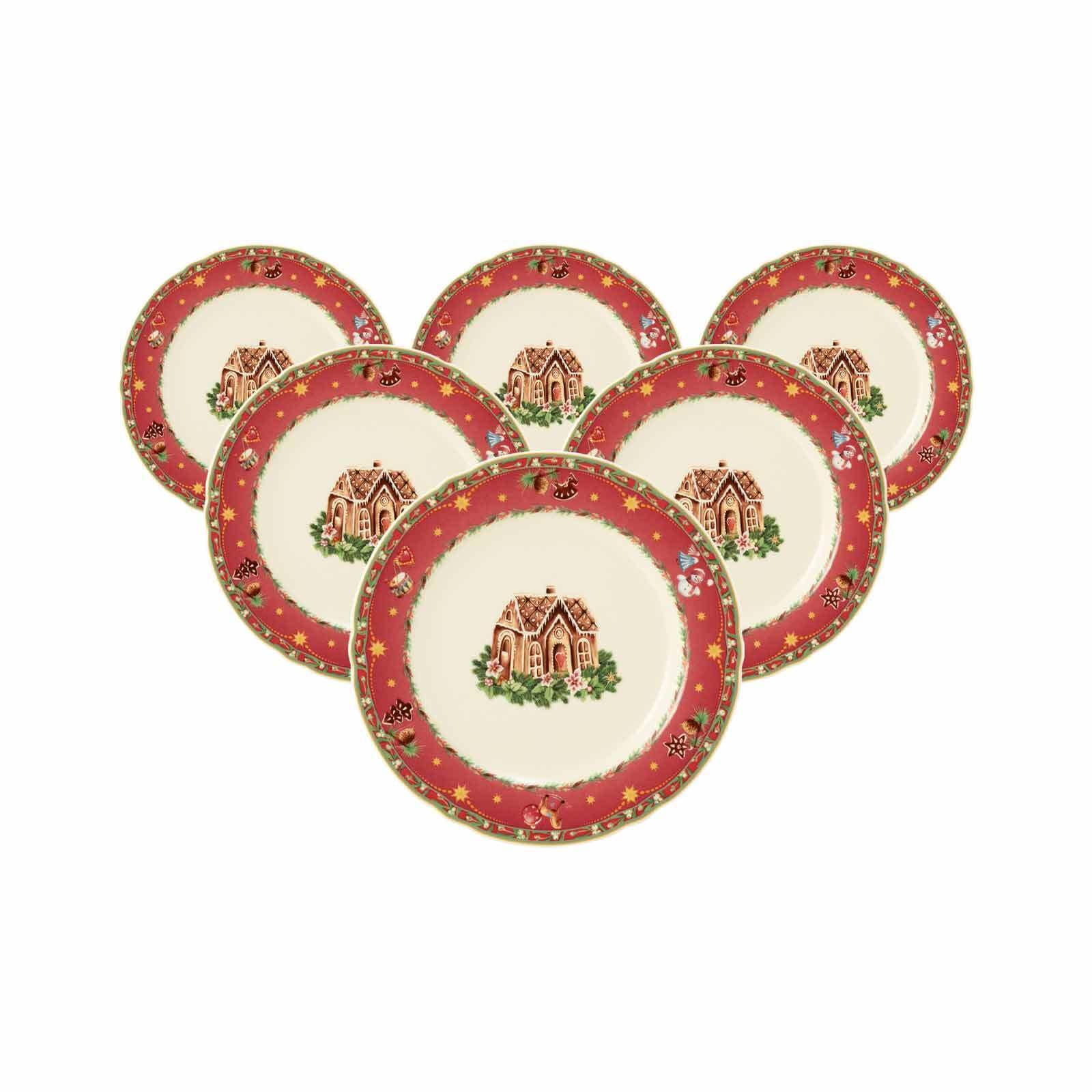 Seltmann Weiden Brotteller Marieluise Weihnachtsnostalgie &oslash; 17 cm 6er Set 