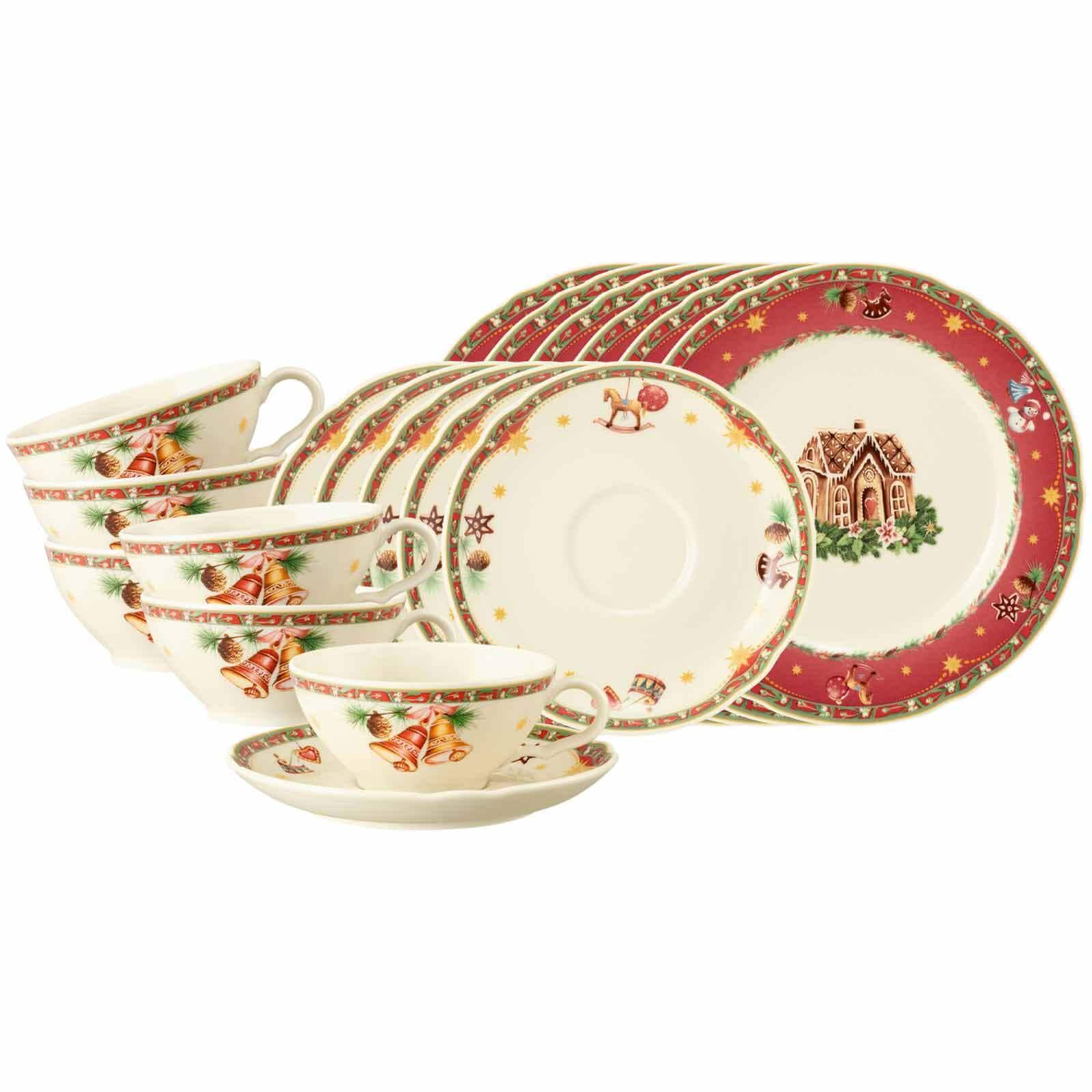 Seltmann Weiden Teeservice Marieluise Weihnachtsnostalgie 18er Set 