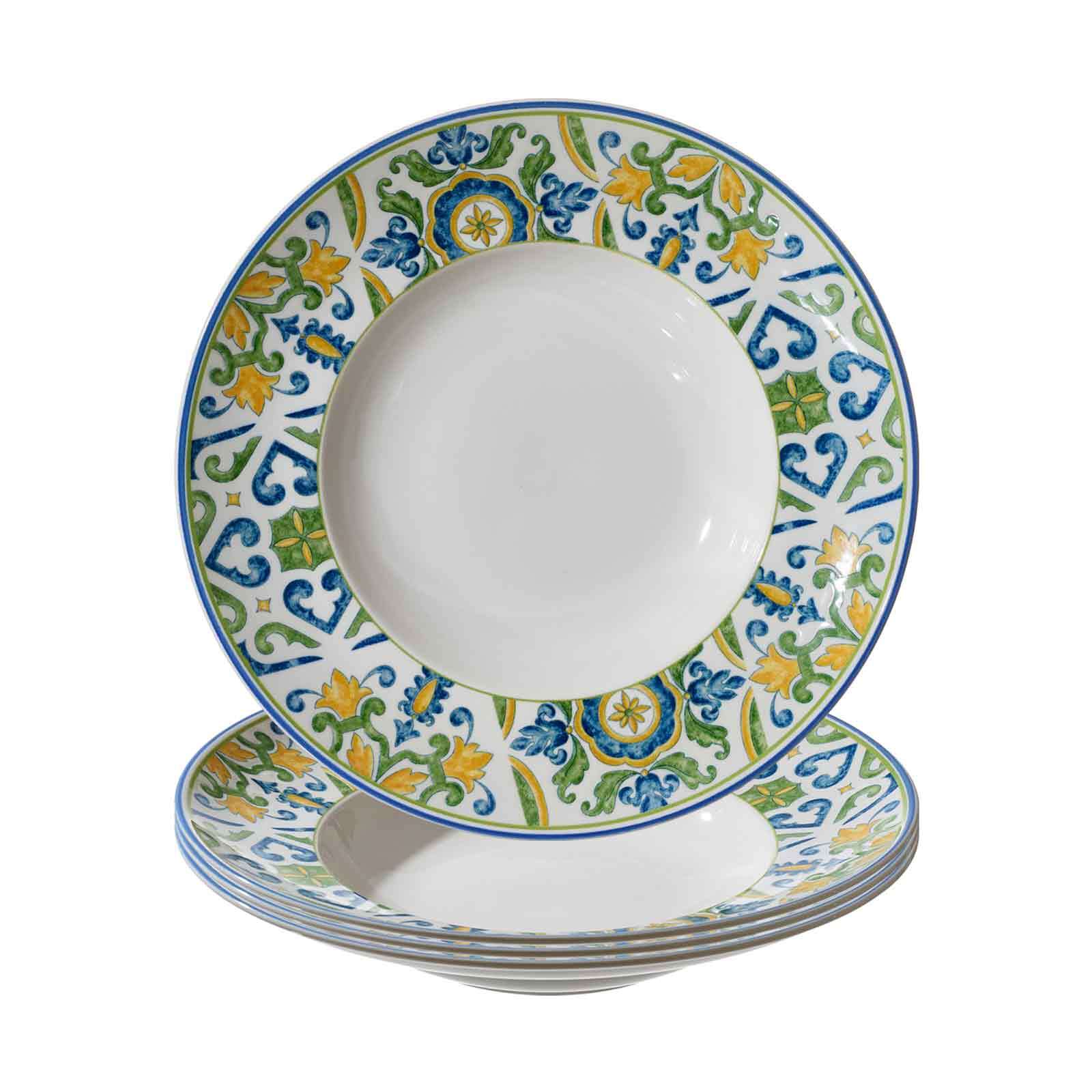 Ritzenhoff & Breker Pastateller Roma Verde &oslash; 30,5 cm 4er Set 