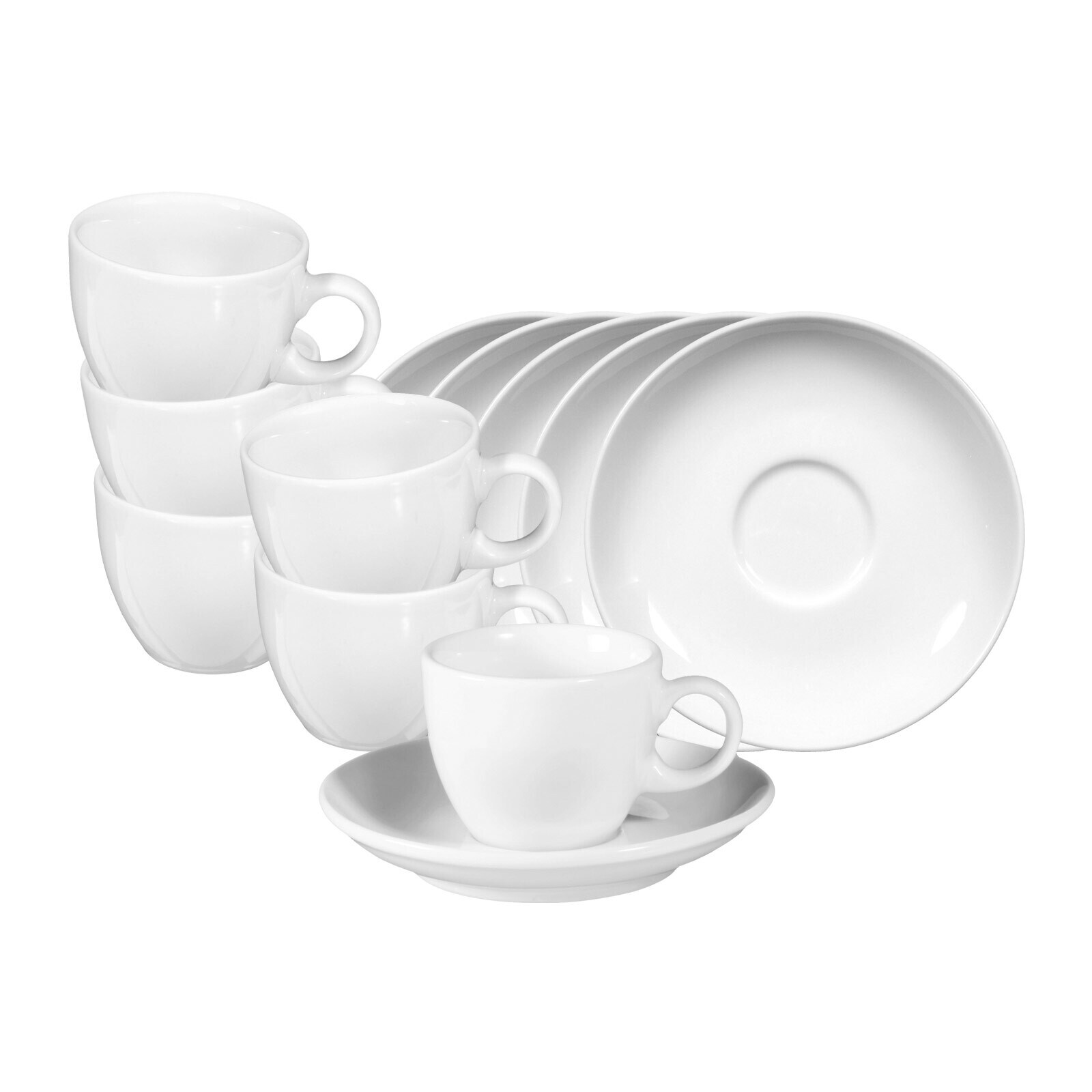 Espressotassen mit Untertassen VIP.  6er Set
